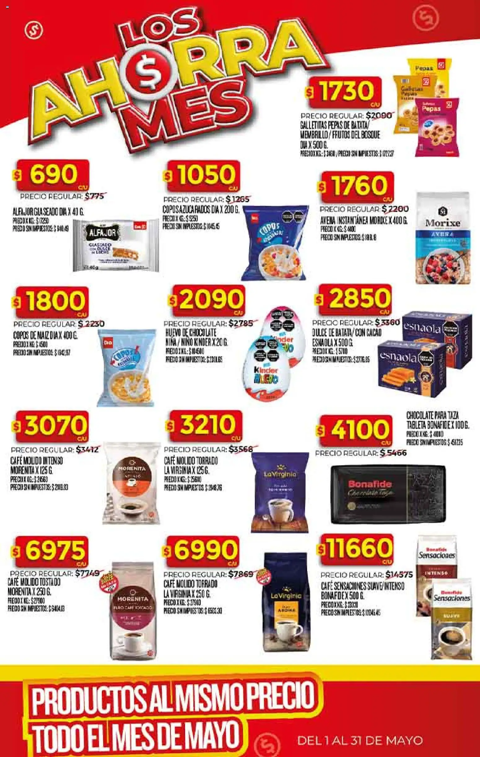 Dia - Ofertas - Todas las tiendas │ válido desde el 01.05.2026 | Página: 5 | Productos: Tableta, Galletitas, Taza, Alfajor