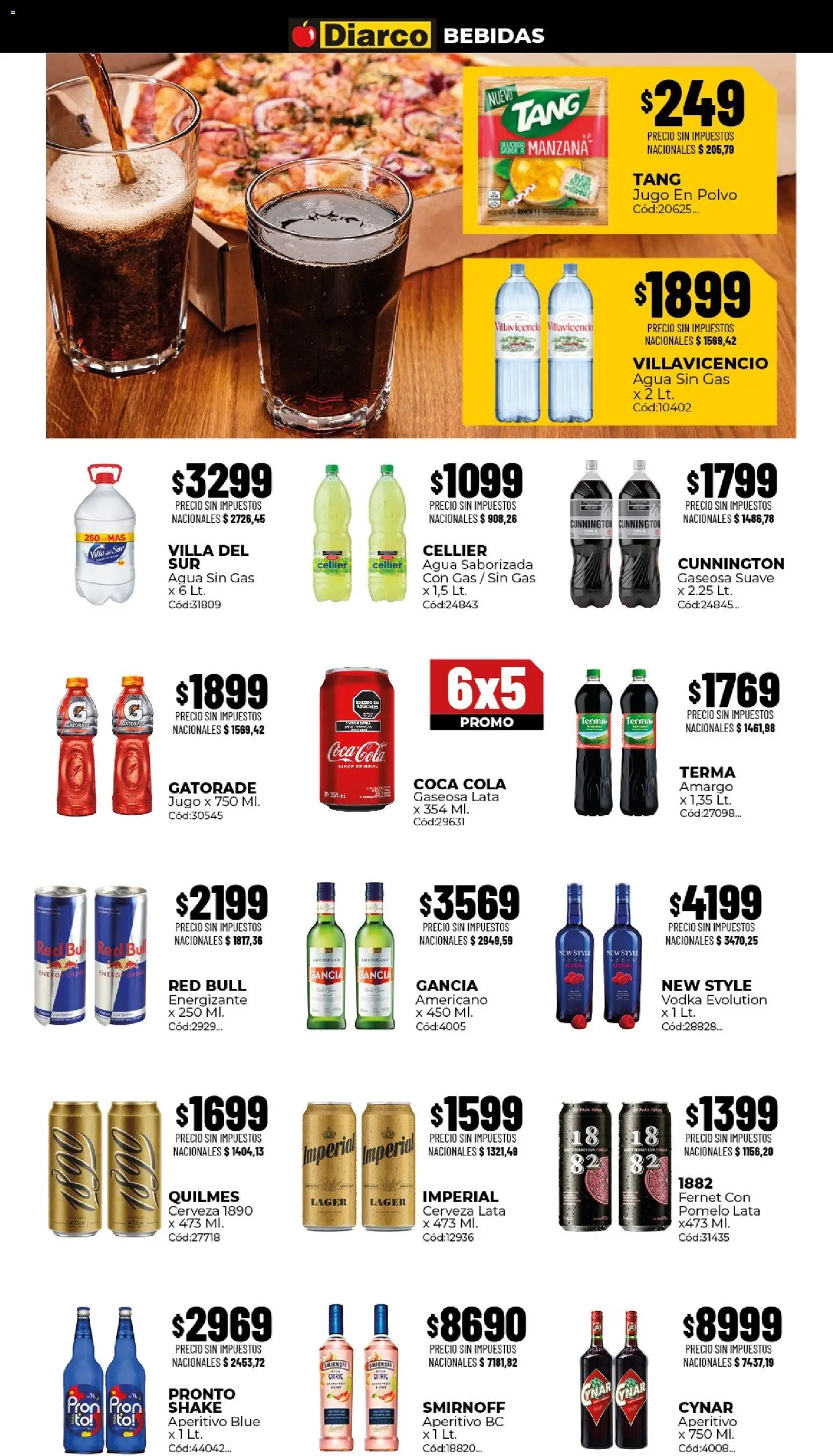 Diarco - Ofertas Gba │ válido desde el 03/08/2026 | Página: 7 | Productos: Vodka, Fernet, Gaseosa, Jugo