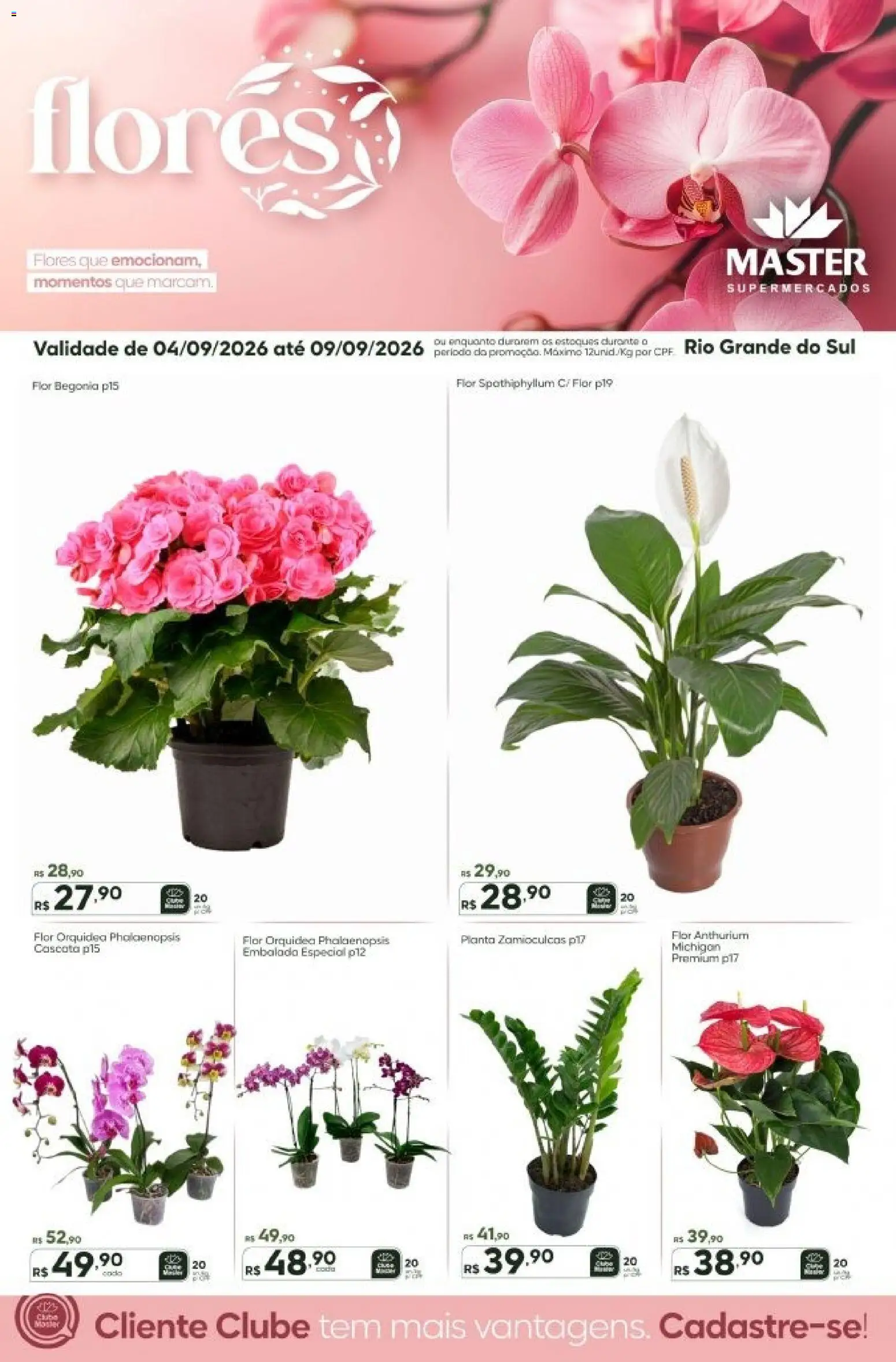 Master Folheto - válido de 04/09/2026 | Página: 1 | Produtos: Orquídea, Flores