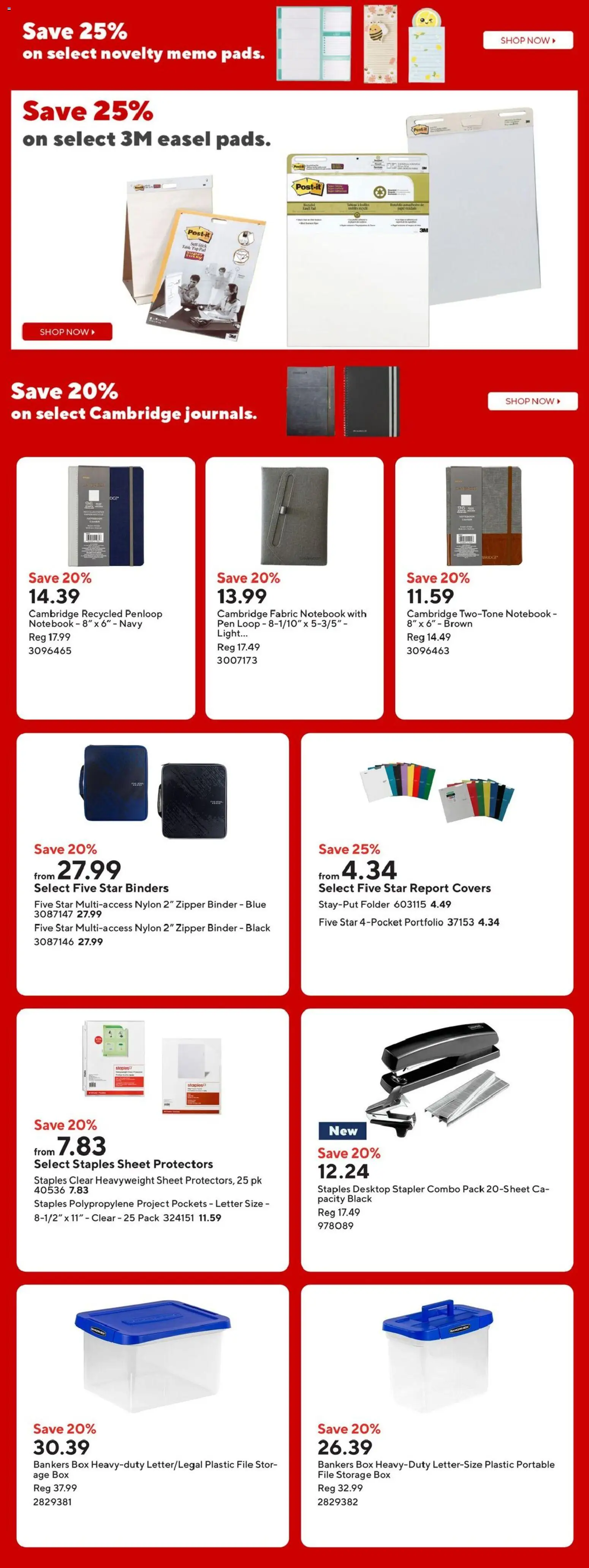 Staples flyer valid from 05.06.2026 | Page: 13 | Products: Notebook, Box