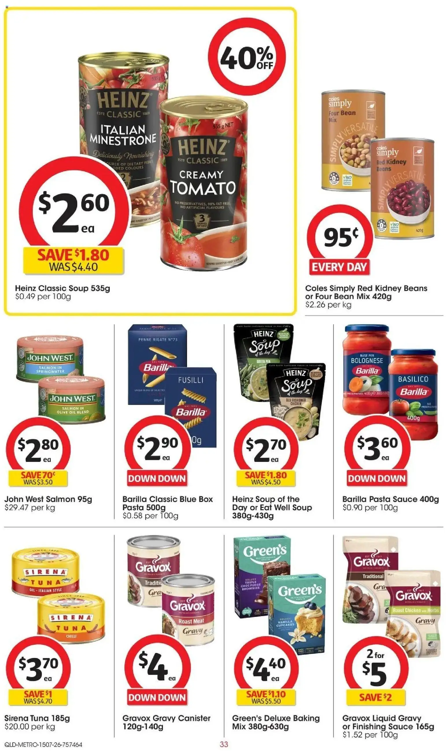 Coles catalogue - valid from 15/07/2026 | Page: 33 | Products: Herbs, Barilla pasta, Sauce, Roast