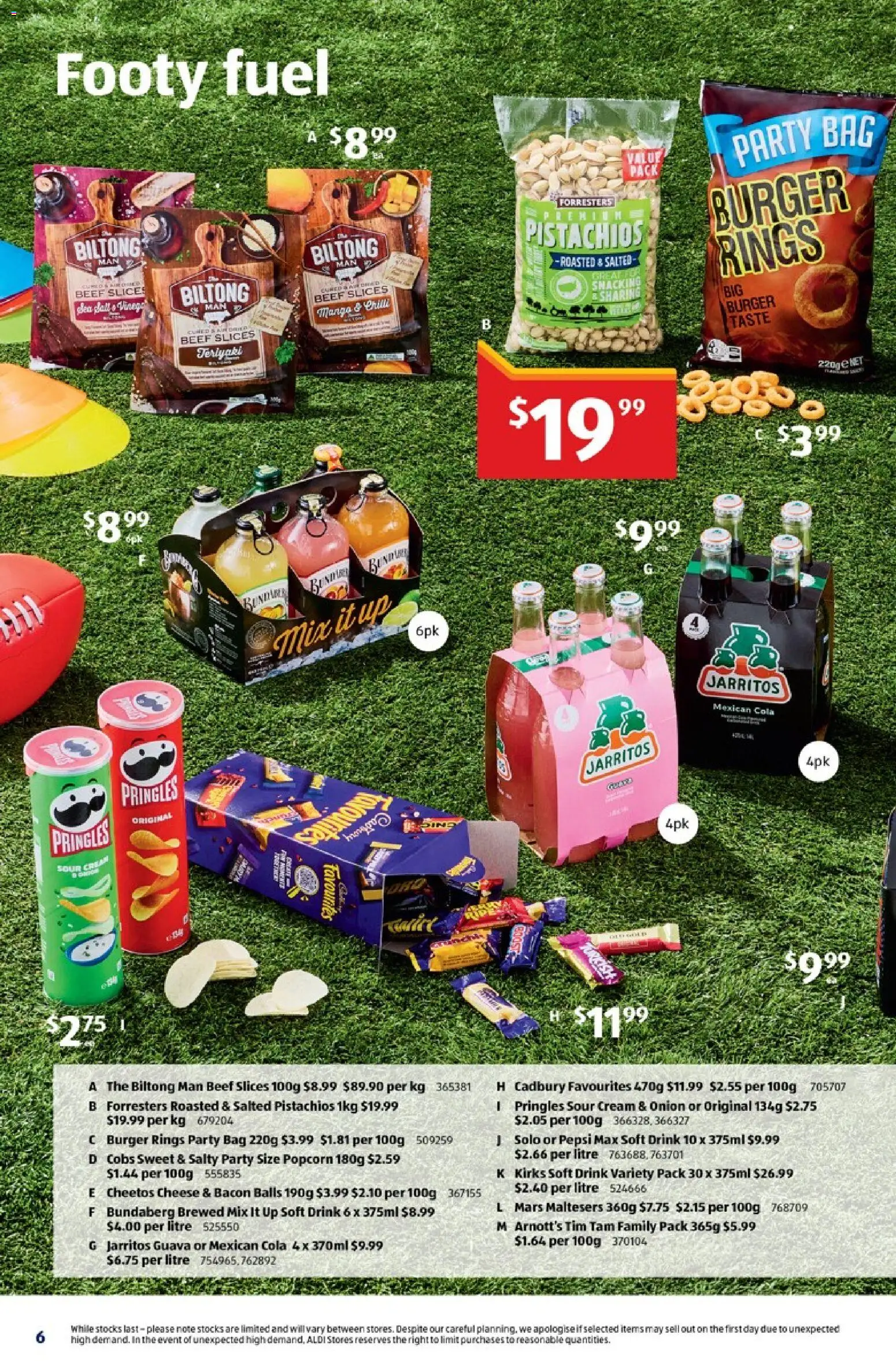 Aldi catalogue - valid from 23/09/2026 | Page: 6 | Products: Jerky, Cheese, Biscuits, Pistachios