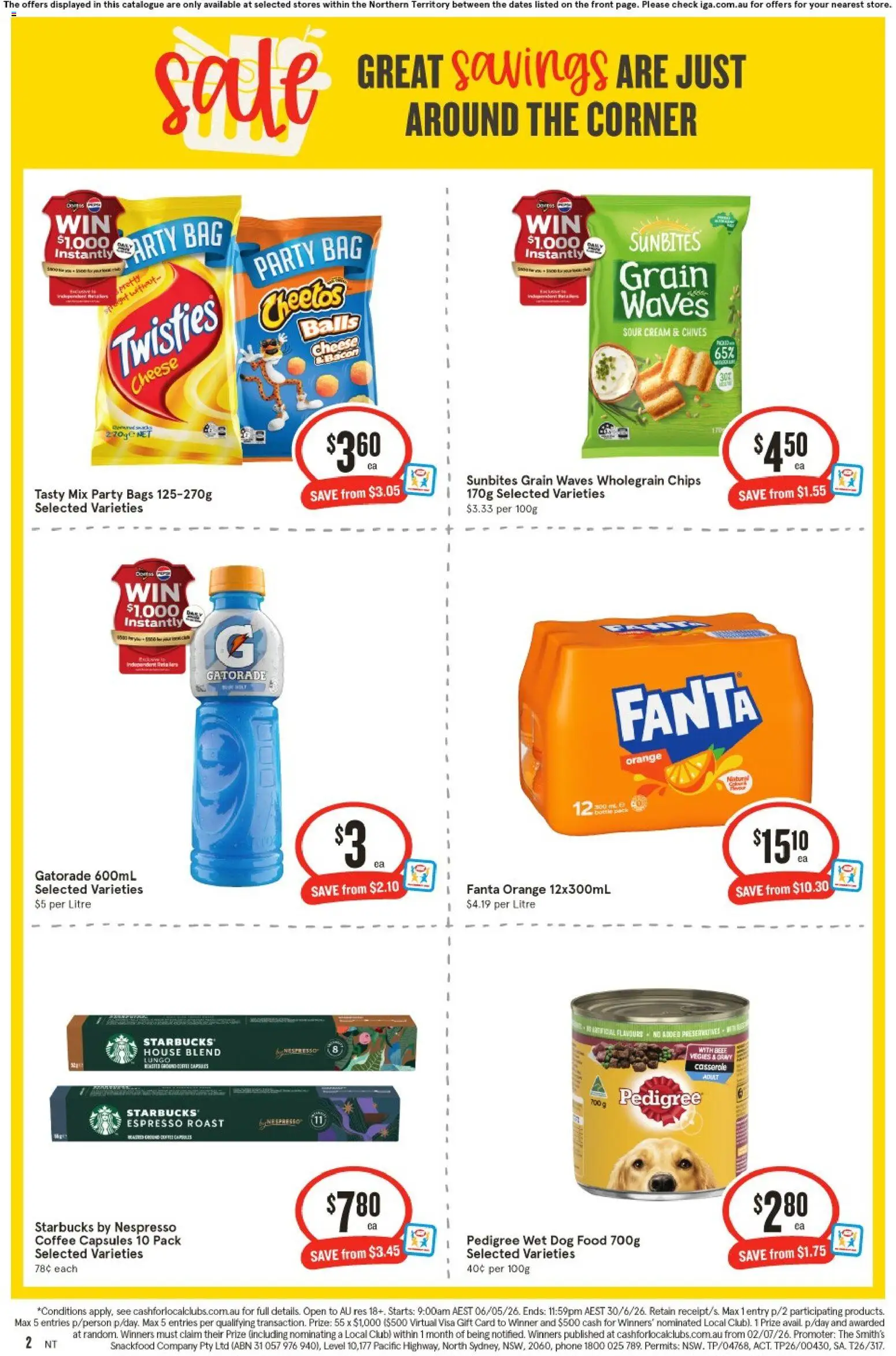 IGA catalogue - valid from 10.06.2026 | Page: 3 | Products: Coffee, Beef, Phone, Bag