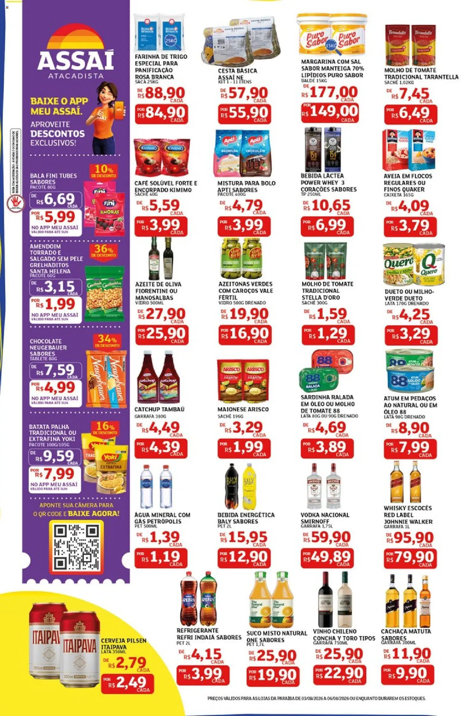 Assaí Atacadista Folheto - válido de 03/08/2026 | Página: 2 | Produtos: Azeitonas, Manteiga, Óleo, Batata palha