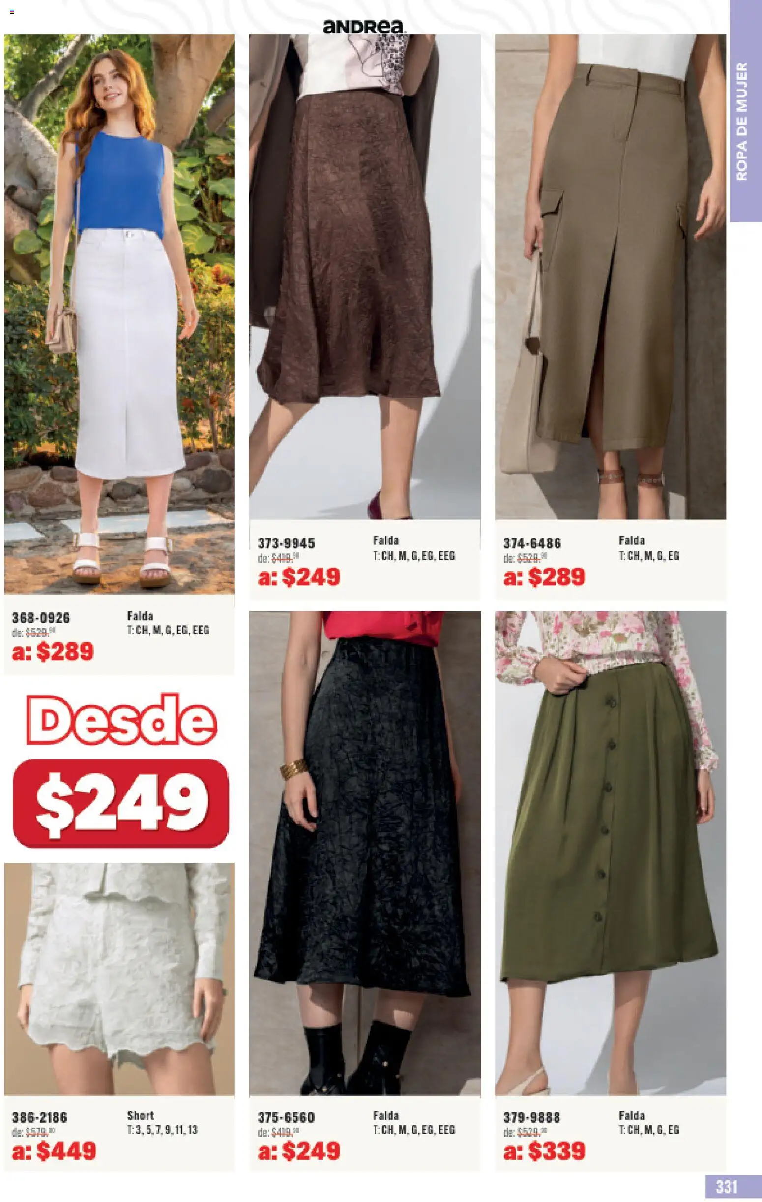 Nuevas ofertas de Andrea válidas en toda la República Mexicana desde el 31.05.2026. ¡Encuentra las mejores ofertas en Andrea catálogo Outlet! | Página: 331