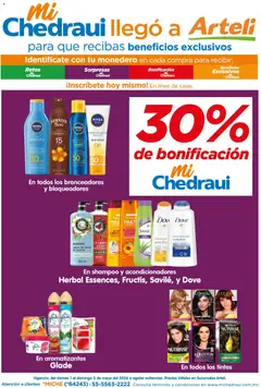 Vista previa de Arteli folleto Mi Chedraui bonificación, nuevo folleto de la tienda, válido en México a partir del 01.05.2026