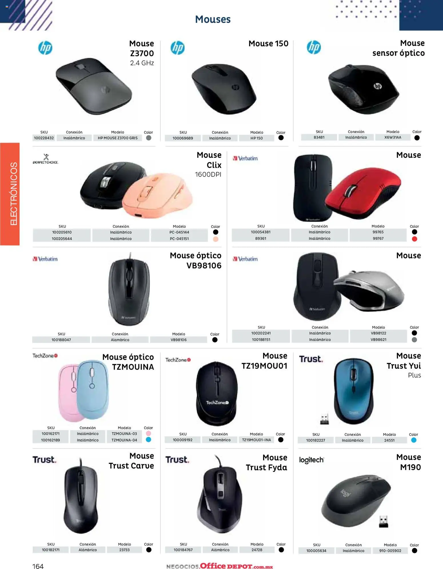 Nuevas ofertas de Office Depot válidas en toda la República Mexicana desde el 12/01/2026. ¡Encuentra las mejores ofertas en Office Depot catálogo 2026! | Página: 166 | Productos: Mouse