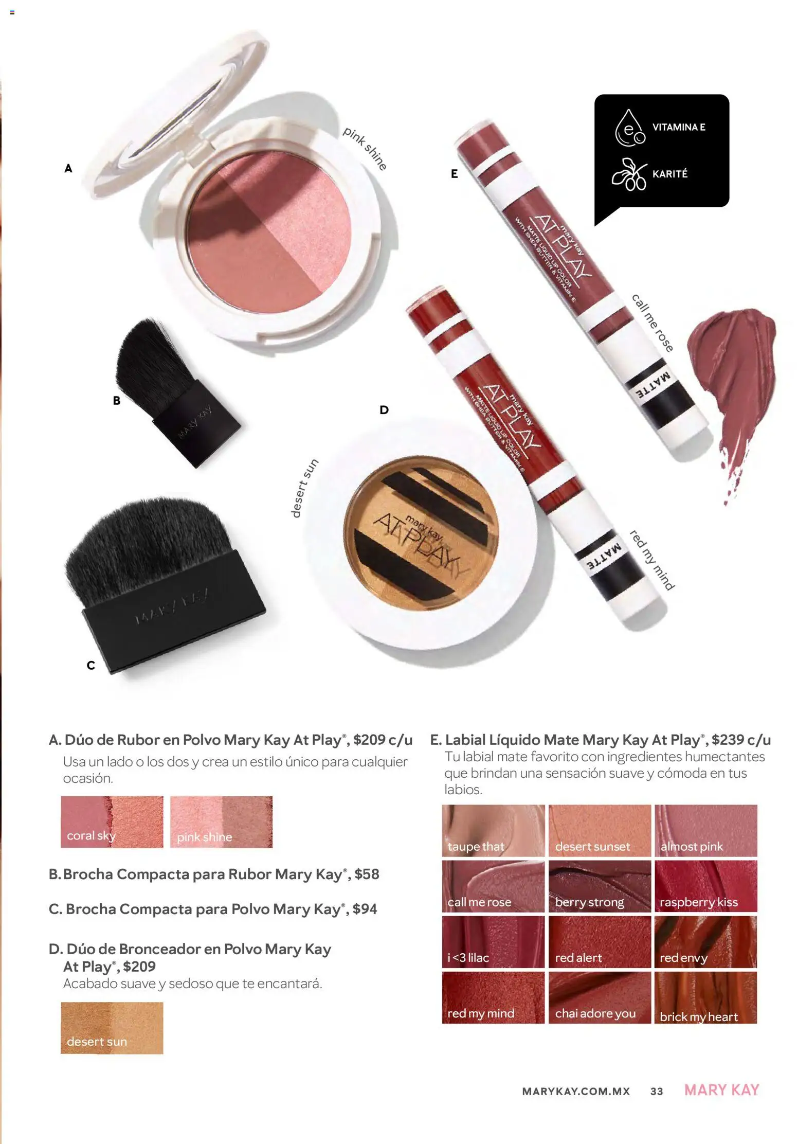 Nuevas ofertas de Mary Kay válidas en toda la República Mexicana desde el 01.03.2026. ¡Encuentra las mejores ofertas en Mary Kay catálogo! | Página: 33 | Productos: Mate, Té, Polvo, Rubor