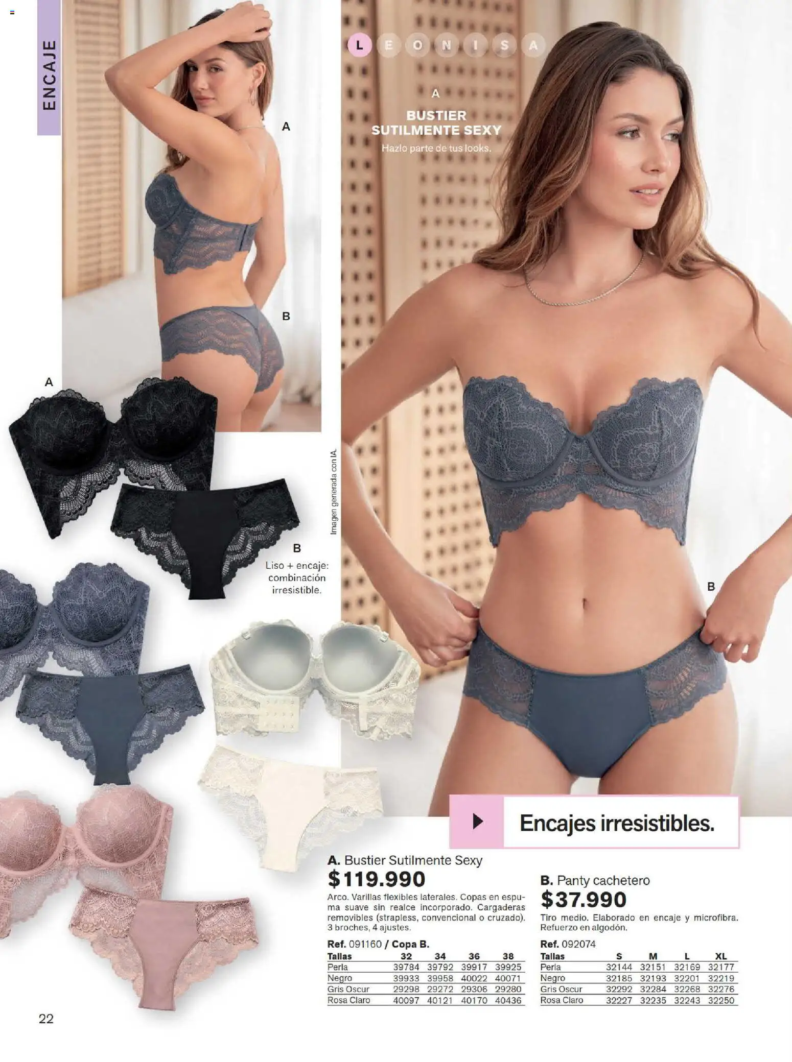 Leonisa revista - valida desde el 15/07/2026 | Página: 22 | Productos: Cachetero, Combinación