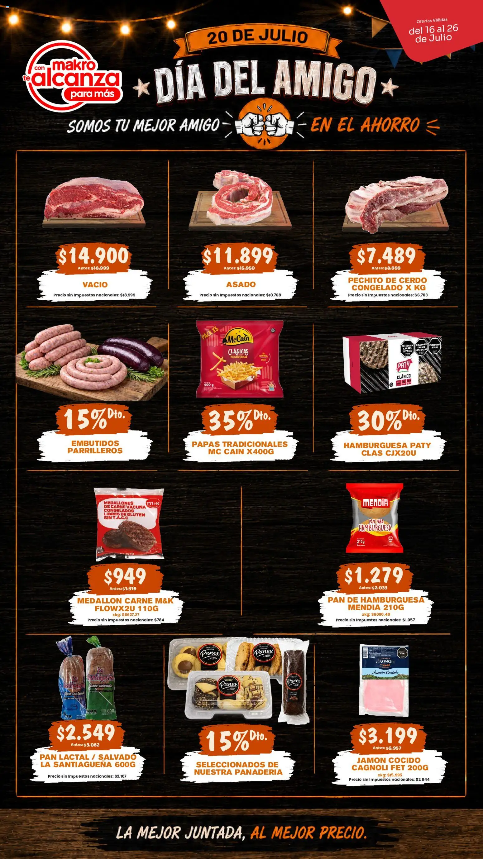 Makro dia del amigo │ válido desde el 16/07/2026 | Página: 2 | Productos: Panadería, Jamón cocido, Jamón, Cerdo