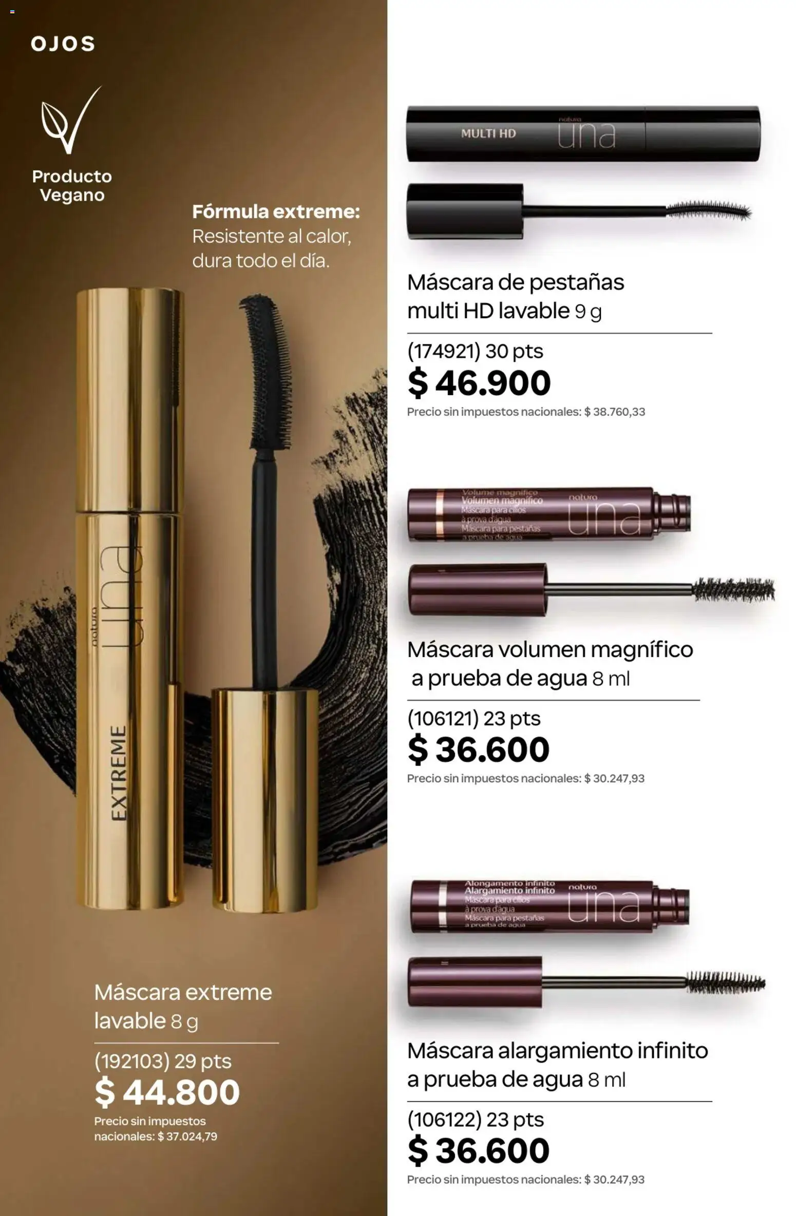 Catálogo Natura Ciclo 10 │ válido desde el 30/06/2026 | Página: 142 | Productos: Máscara, Mascara de pestañas, Agua