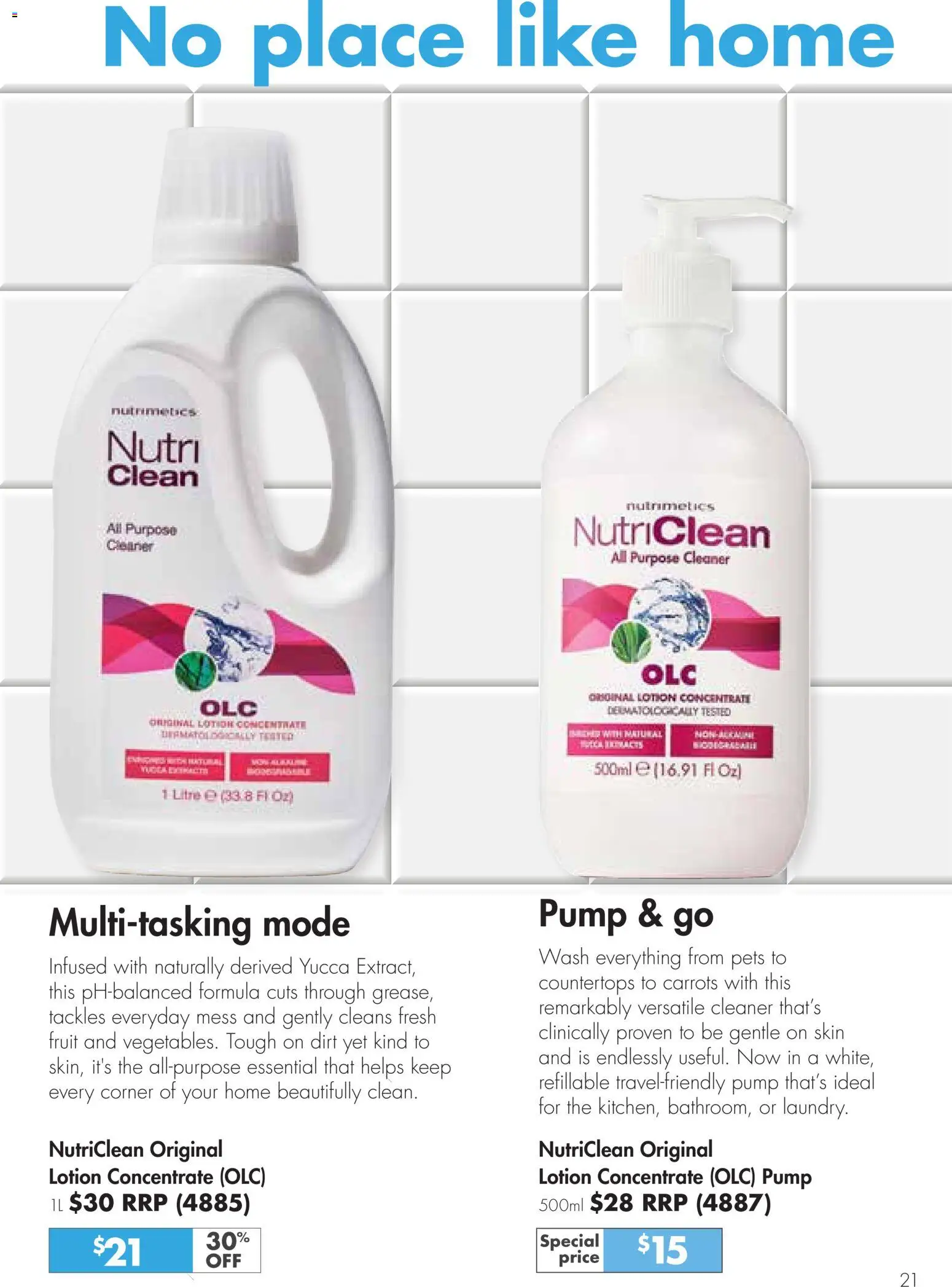 Nutrimetics catalogue - valid from 16/09/2026 | Page: 21 | Products: Lotion, Makeup, Carrots, Fruit
