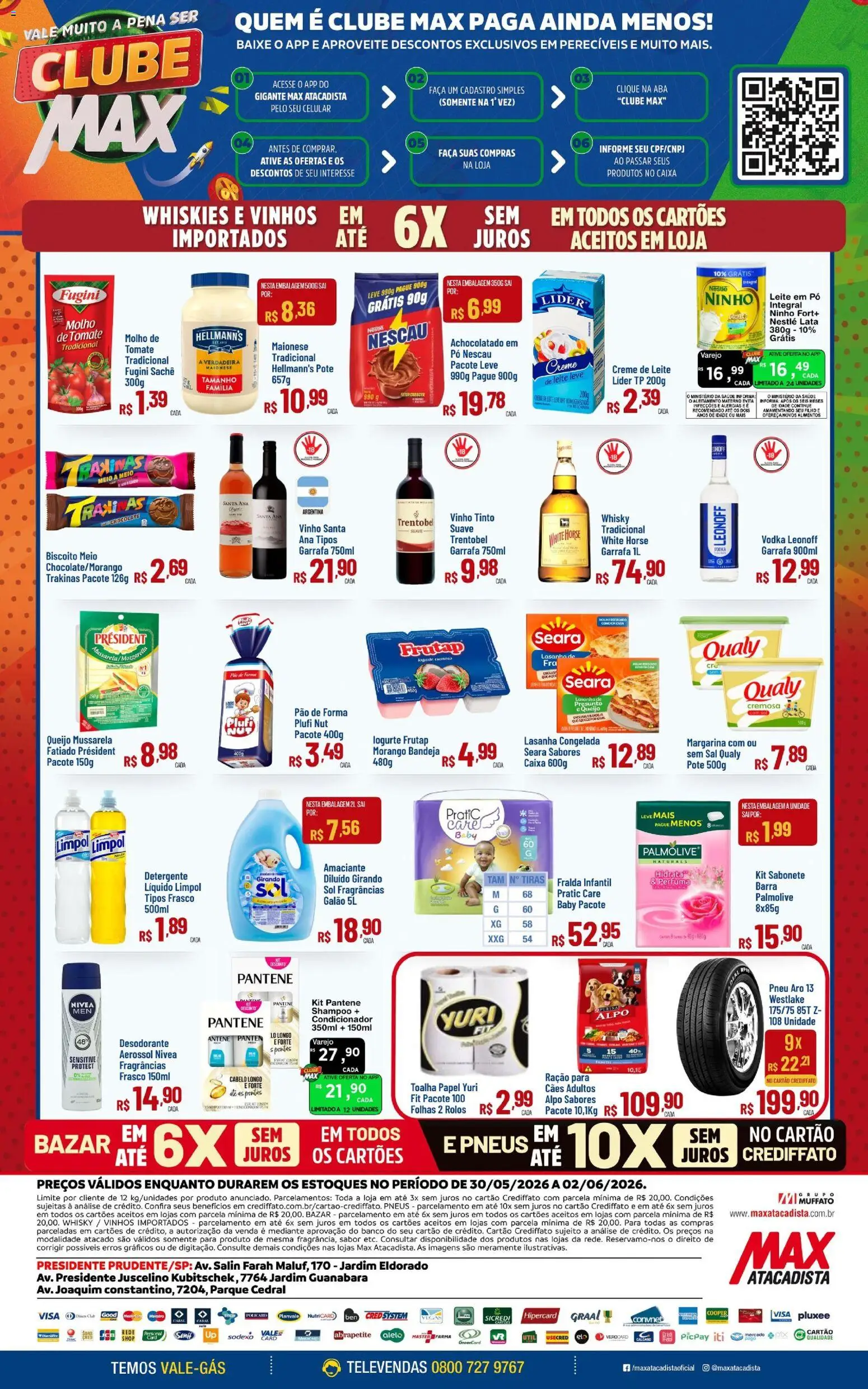 Max Atacadista Folheto - válido de 30.05.2026 | Página: 2 | Produtos: Pneu, Caixa, Pneus, Maionese