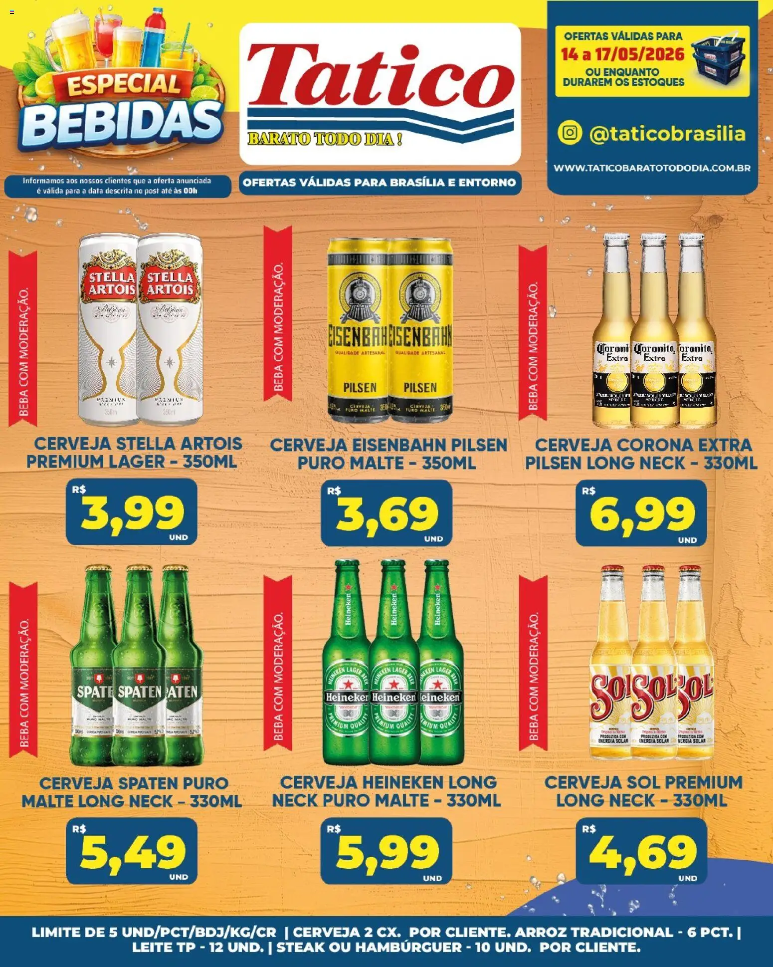 Tatico Folheto - válido de 15.05.2026 | Página: 55 | Produtos: Cerveja, Arroz, Cerveja Heineken, Hambúrguer