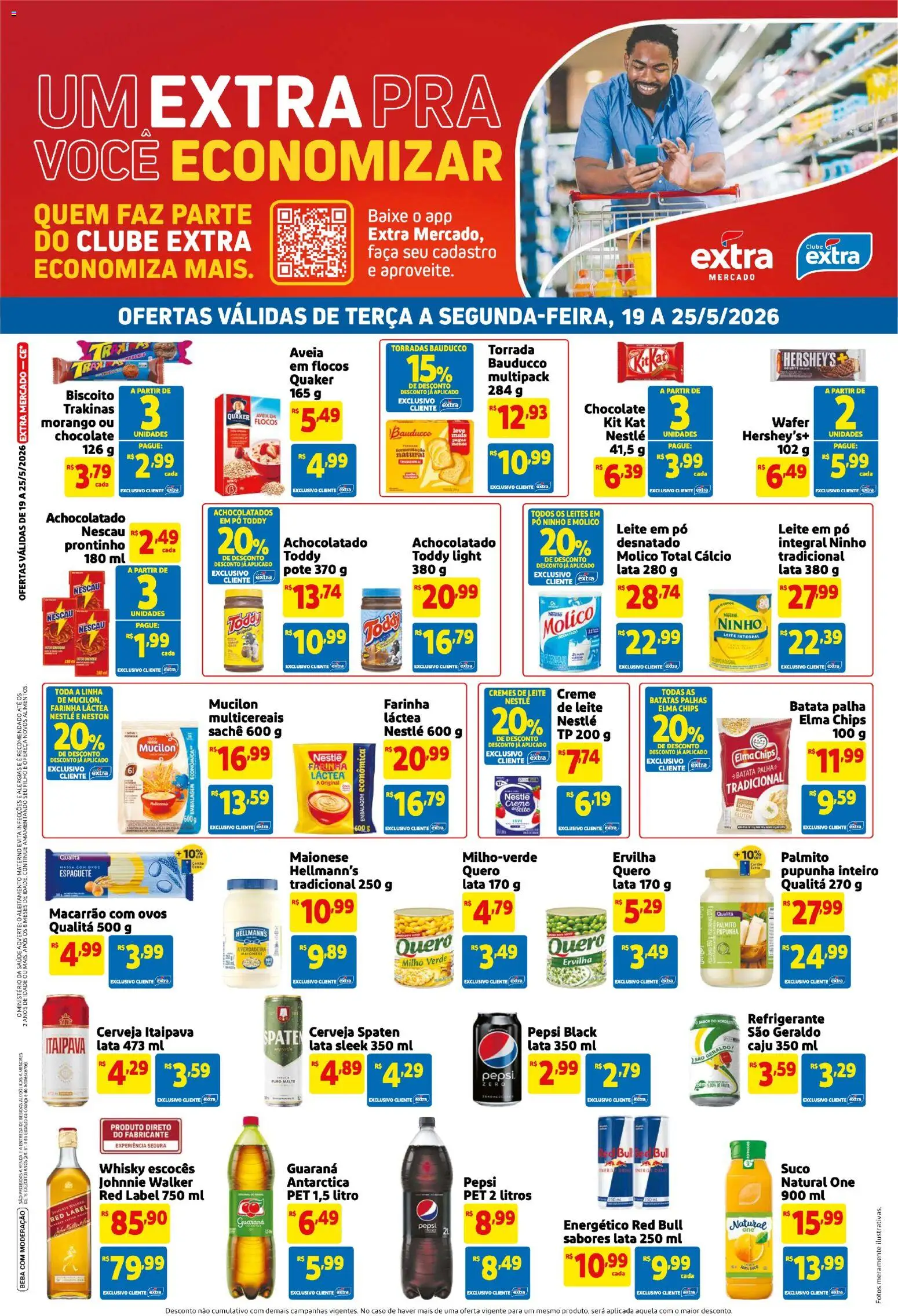 Extra Folheto - válido de 19.05.2026 | Página: 1 | Produtos: Caju, Palmito, Faca, Ovos