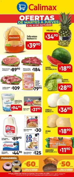 Vista previa de Calimax folleto Ofertas de martes a jueves, nuevo folleto de la tienda, válido en México a partir del 06/10/2026
