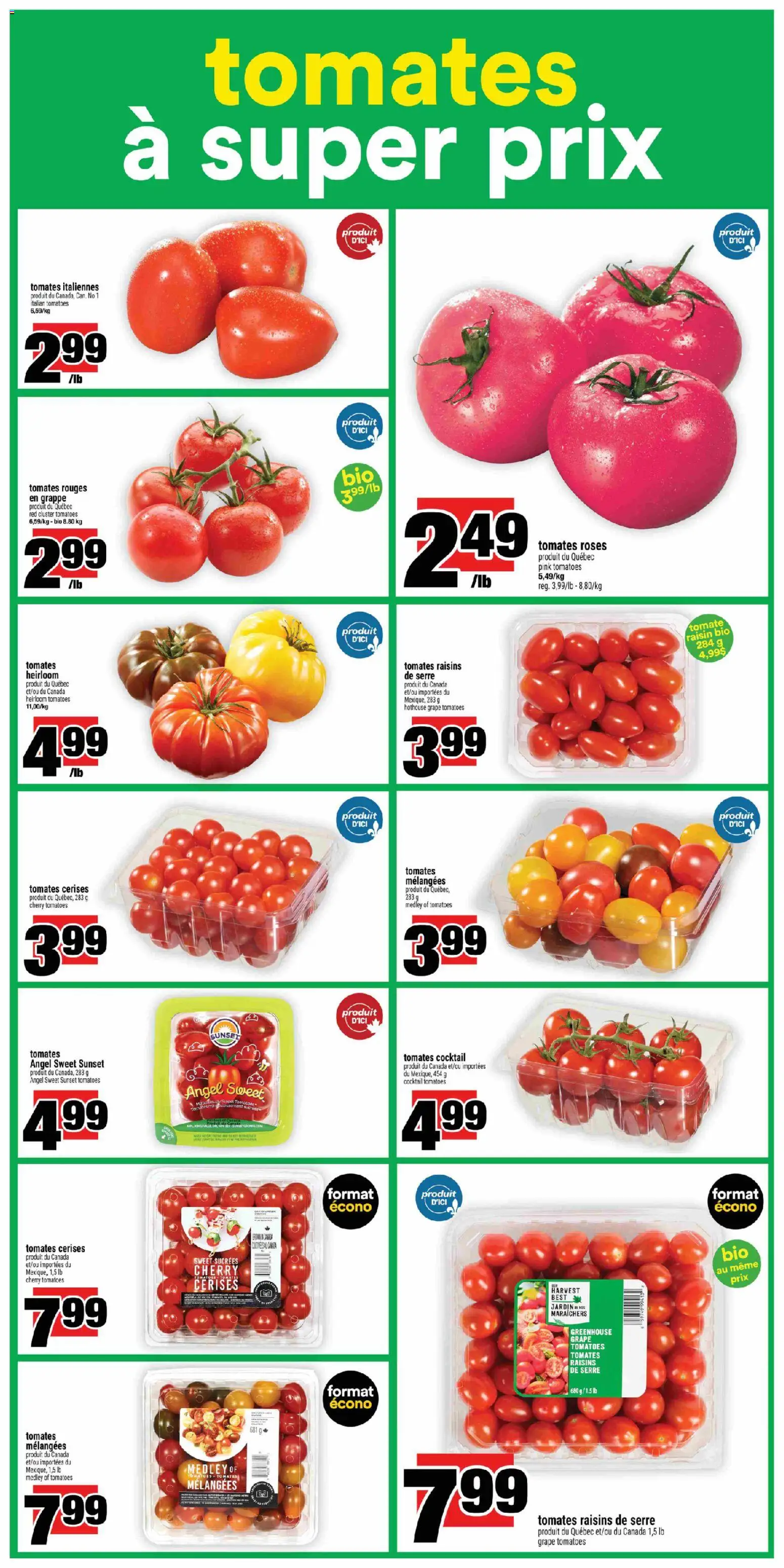 Super C flyer valid from Jul 30, 2026 | Page: 13 | Products: Raisins, Cherry tomatoes, Cocktail, Tomatoes