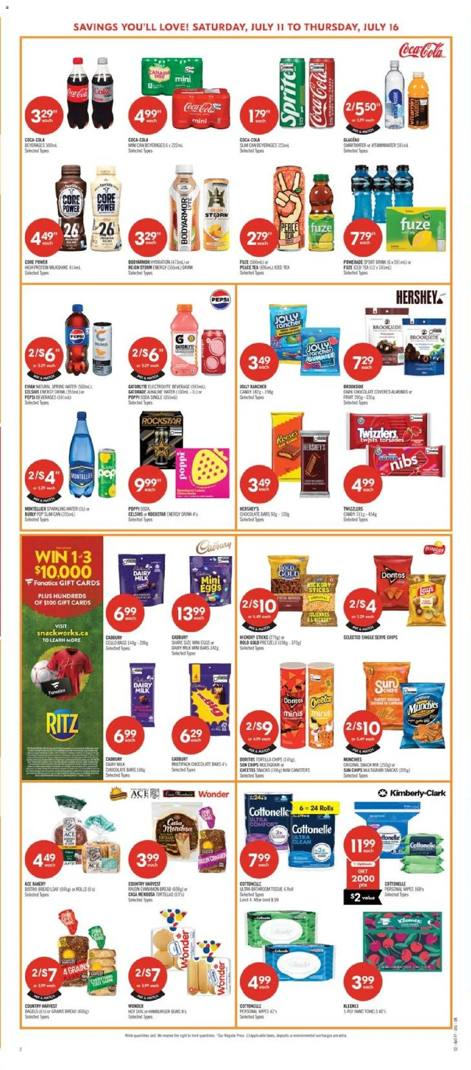 Shoppers flyer valid from Jul 10, 2026 | Page: 7 | Products: Tea, Bakery, Eggs, Bread