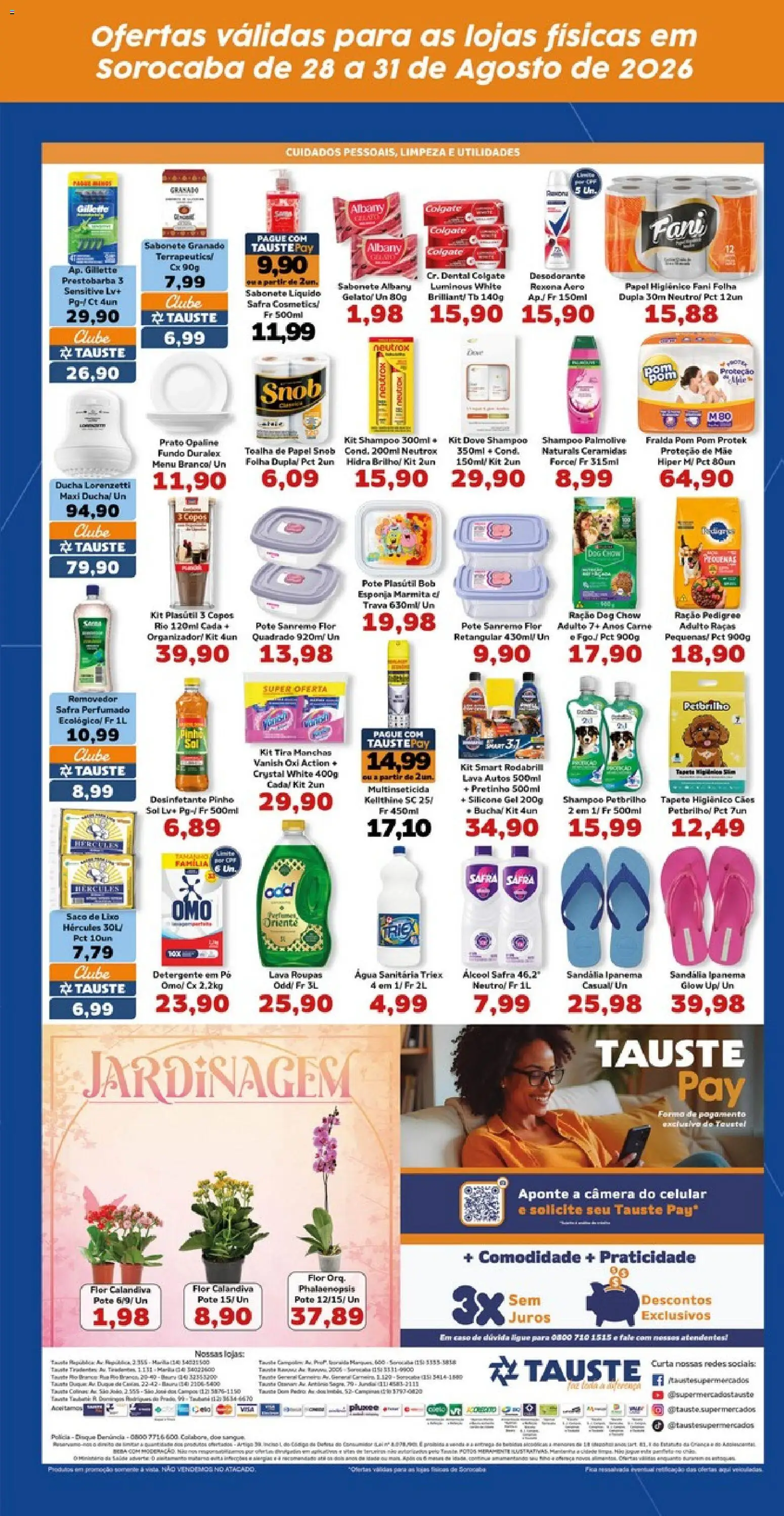 Tauste Folheto - válido de 28/08/2026 | Página: 5 | Produtos: Tira manchas, Álcool, Tapete higiênico, Câmera