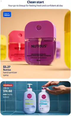 Preview of Walmart flyer - School's in session from shop Walmart valid from Jul 30, 2026 | Page: 15 | Products: Hand sanitizer, Body lotion, Vanilla