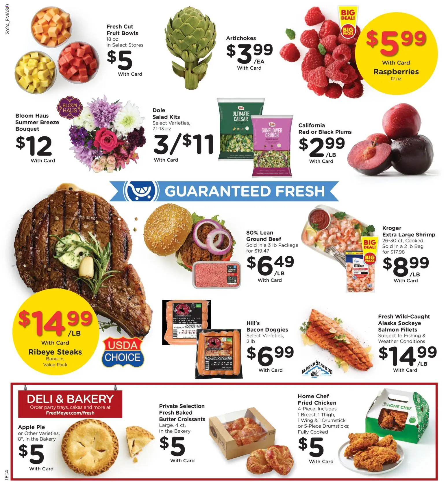 Fred Meyer Weekly Ad - valid from 07/15/2026 | Page: 13 | Products: Butter, Beef, Salad, Croissants