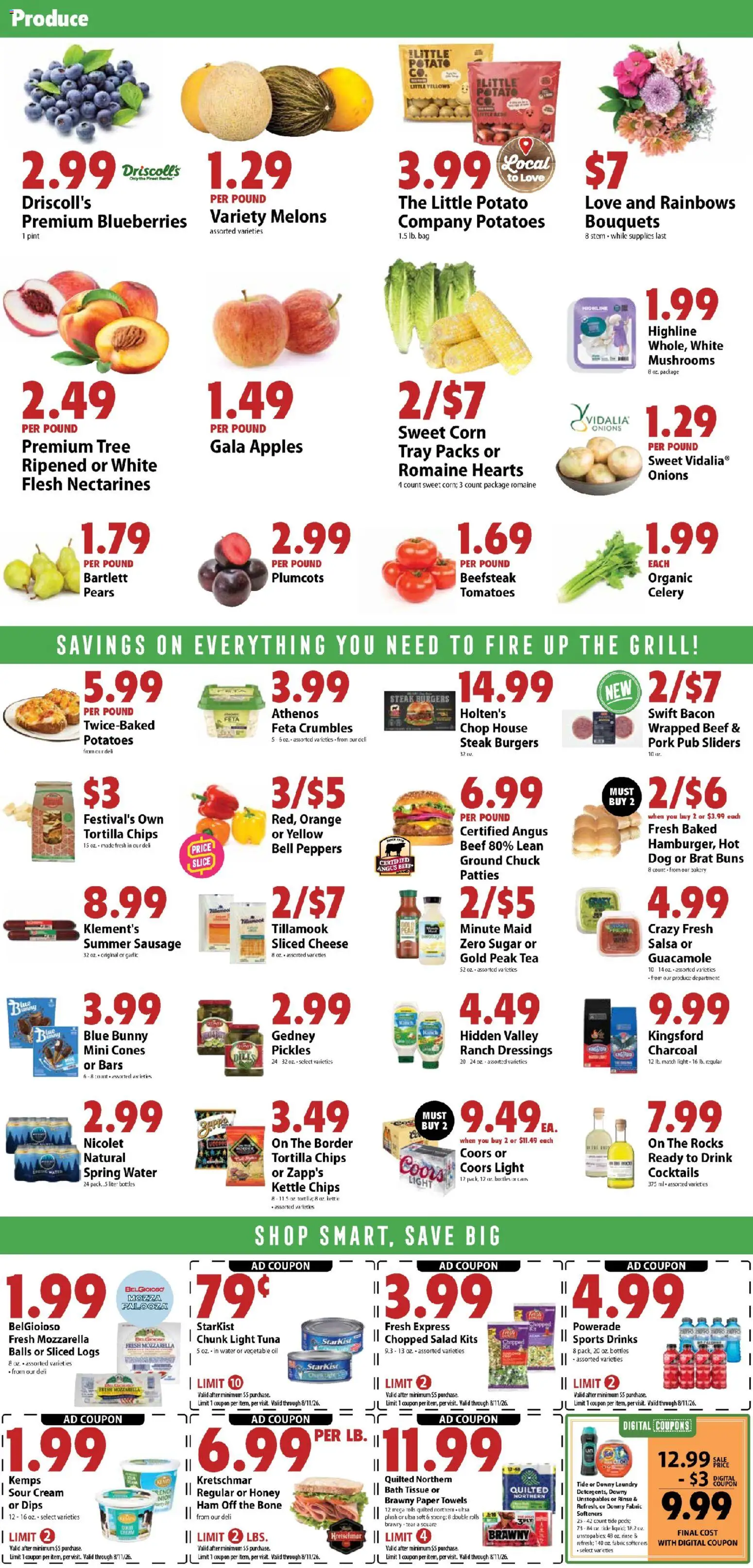 Festival Foods Weekly Ad - valid from 08/05/2026 | Page: 2 | Products: Bakery, Corn, Tomatoes, Tea