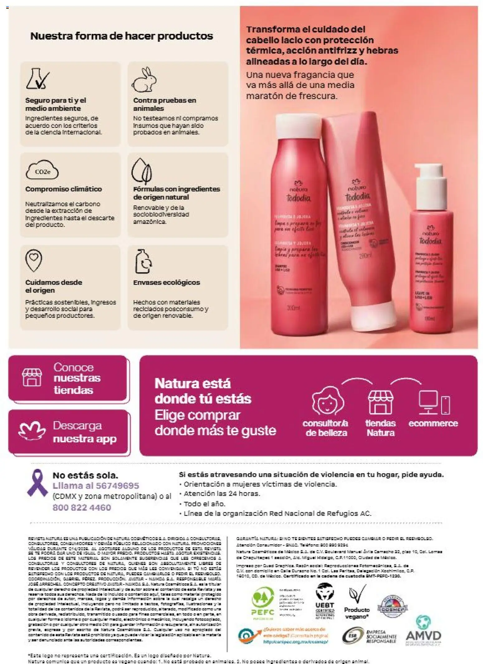 Nuevas ofertas de Natura válidas en toda la República Mexicana desde el 11/09/2026. ¡Encuentra las mejores ofertas en Natura campaña 14 2026! | Página: 167 | Productos: Durazno, Ingredientes, Fragancia, Revista