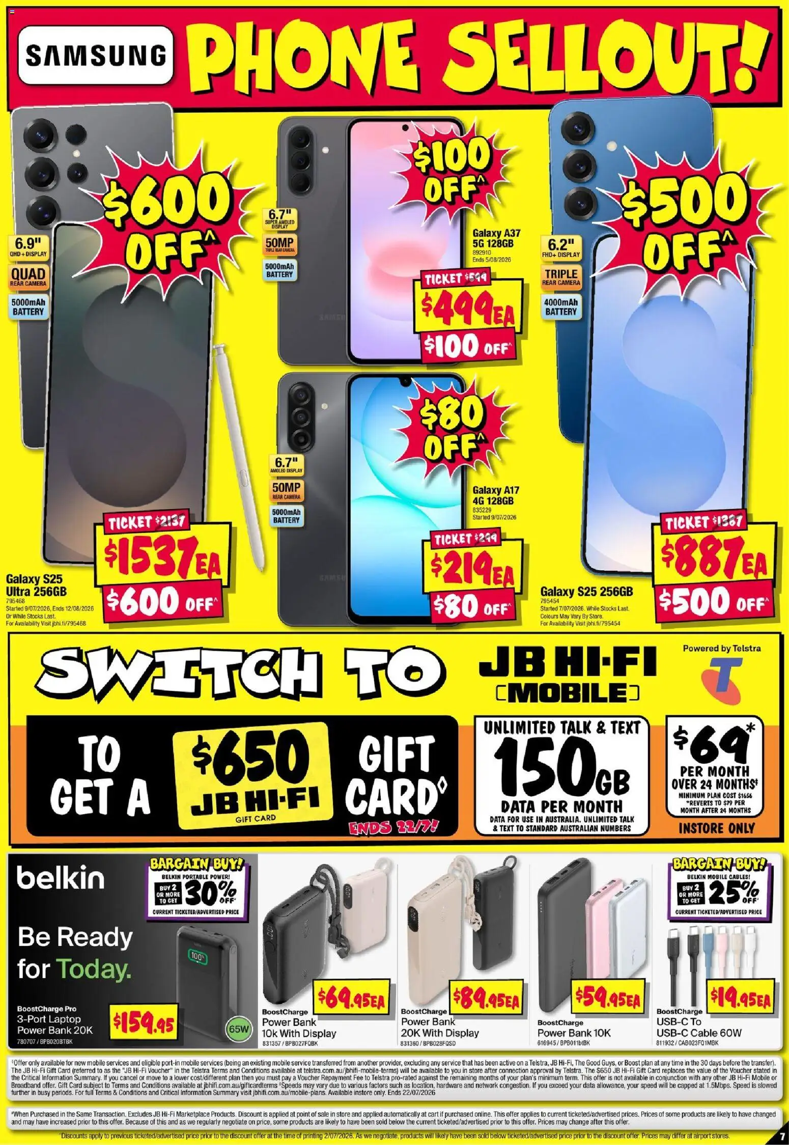 JB Hi-Fi catalogue - valid from 16/07/2026 | Page: 7 | Products: Cart, Phone, Camera, Portable