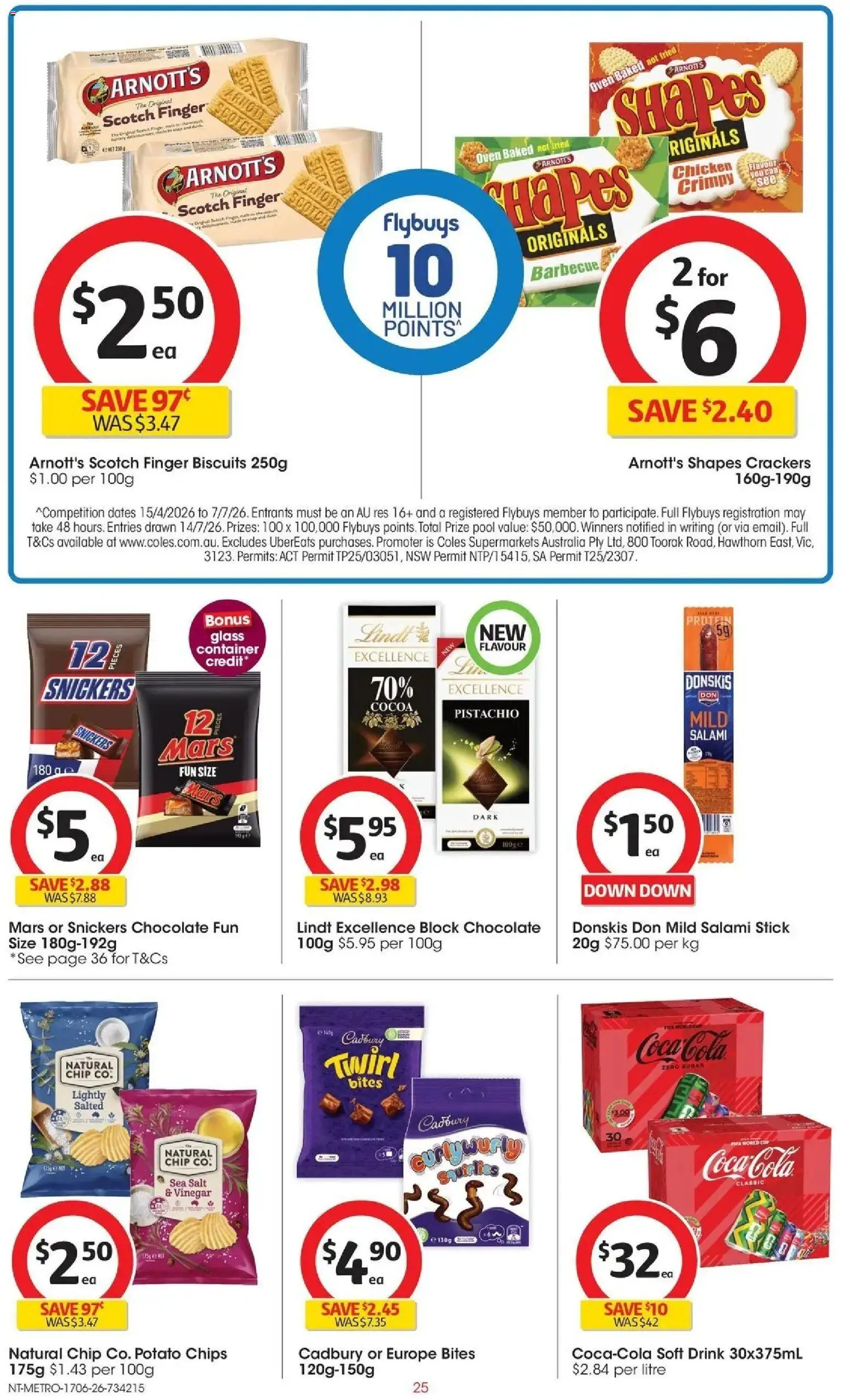 Coles catalogue - valid from 16.06.2026 | Page: 25 | Products: Crackers, Chips, Salt, Scotch