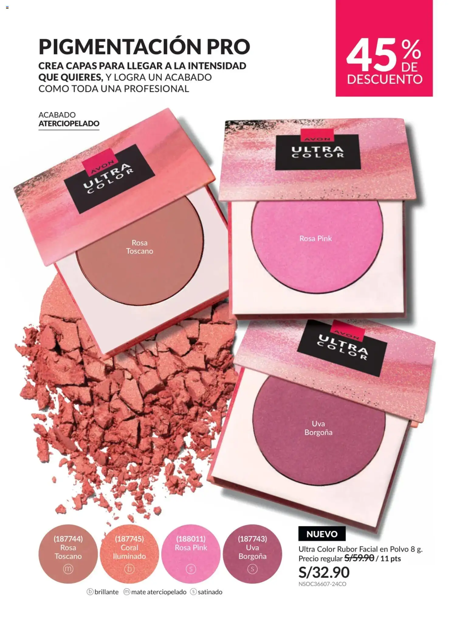 Catálogo Avon válido desde 17.06.2026 | Página: 25 | Productos: Polvo, Rubor