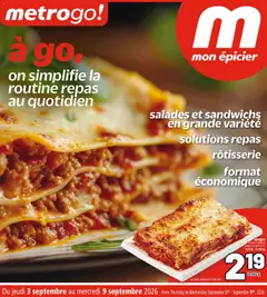 Preview of Metro circulaire - Cahier Metro GO from shop Metro valid from Sep 3, 2026