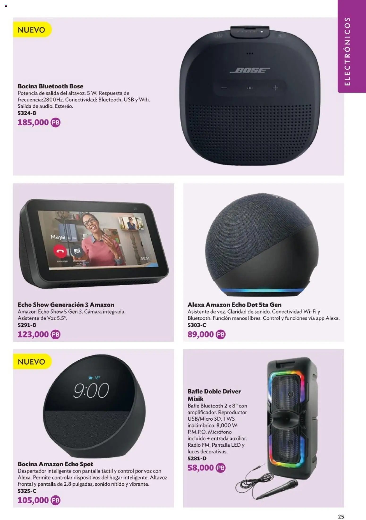Nuevas ofertas de Betterware válidas en toda la República Mexicana desde el 05.01.2026. ¡Encuentra las mejores ofertas en Betterware Catálogo de Premios! | Página: 25 | Productos: Radio, Despertador, Cámara, Bocina