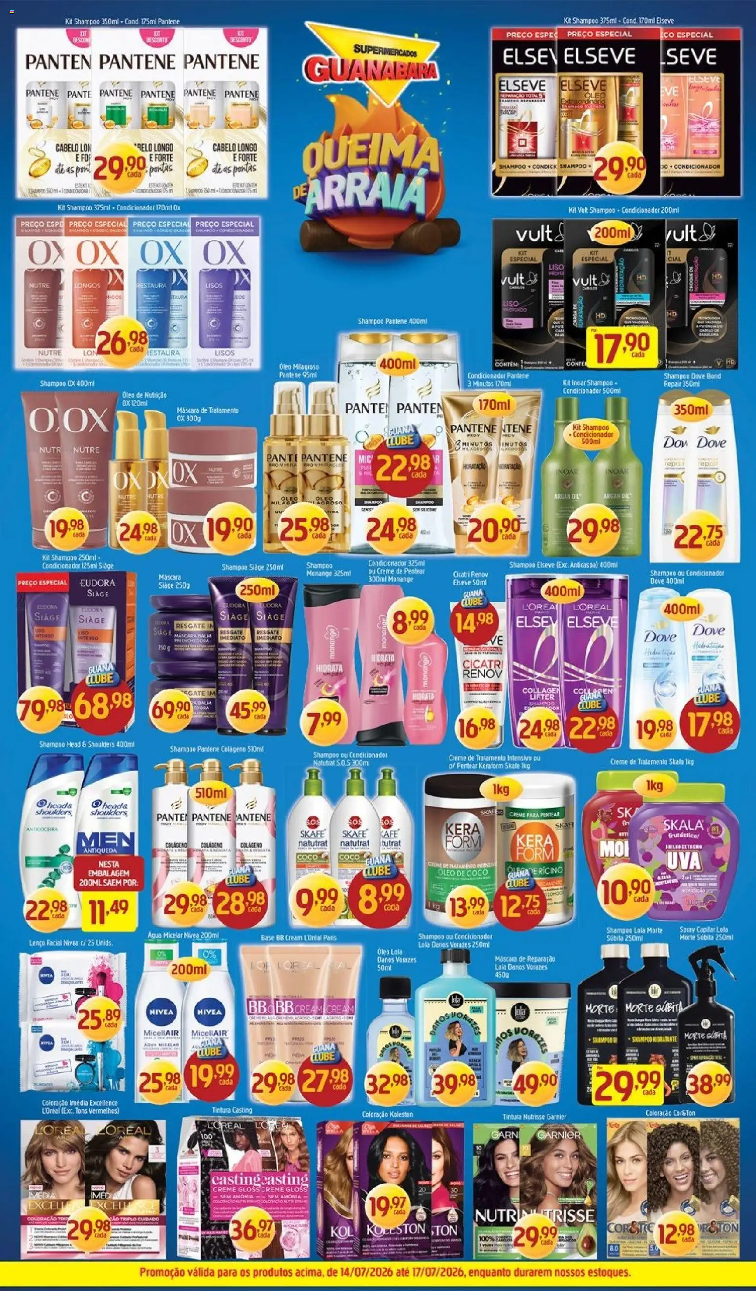 Supermercados Guanabara Folheto - válido de 14/07/2026 | Página: 12 | Produtos: Skate, Condicionador, Creme, Dove