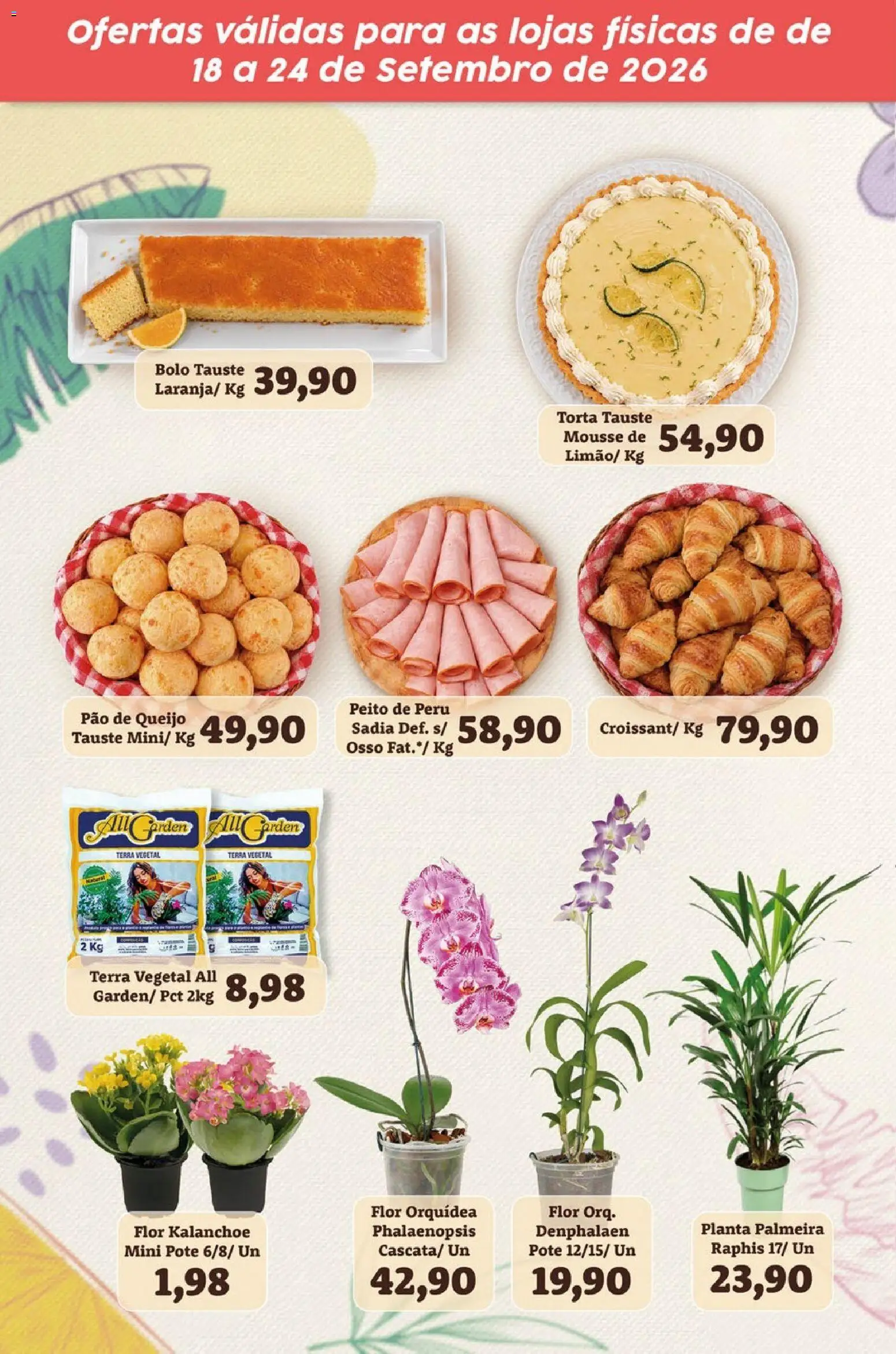 Tauste Folheto - válido de 18/09/2026 | Página: 2 | Produtos: Denphalaen, Queijo, Peito de peru, Bolo