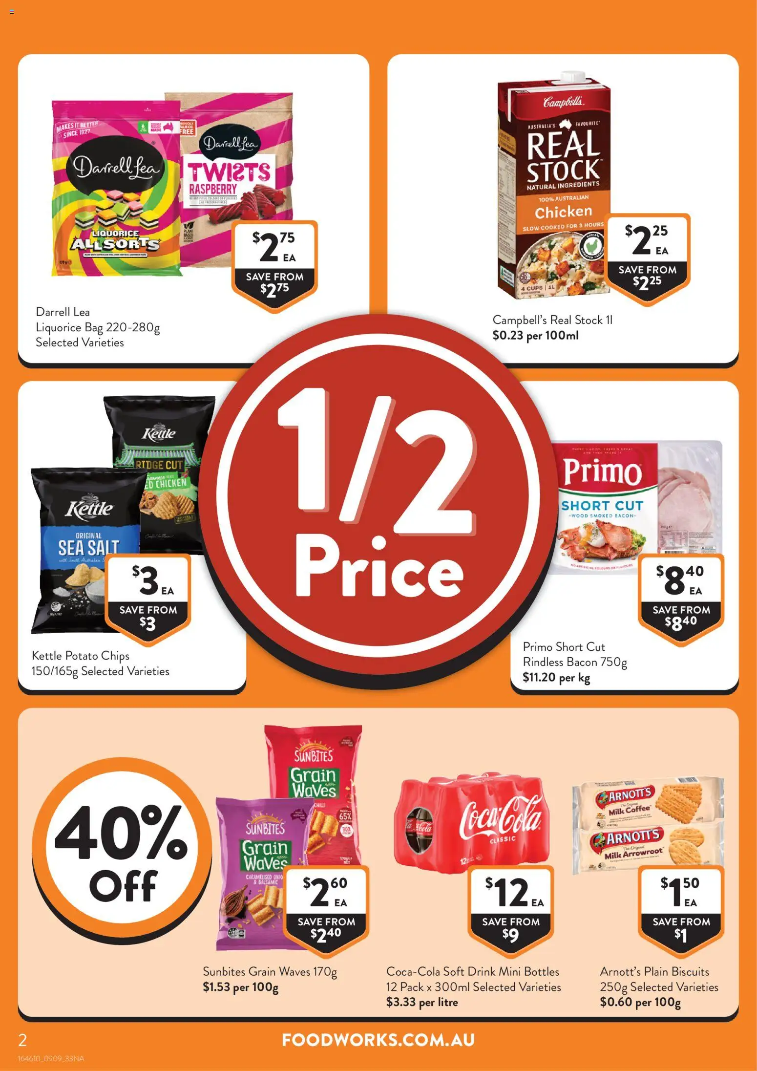Foodworks catalogue - valid from 09/09/2026 | Page: 2 | Products: Biscuits, Salt, Raspberry, Kettle