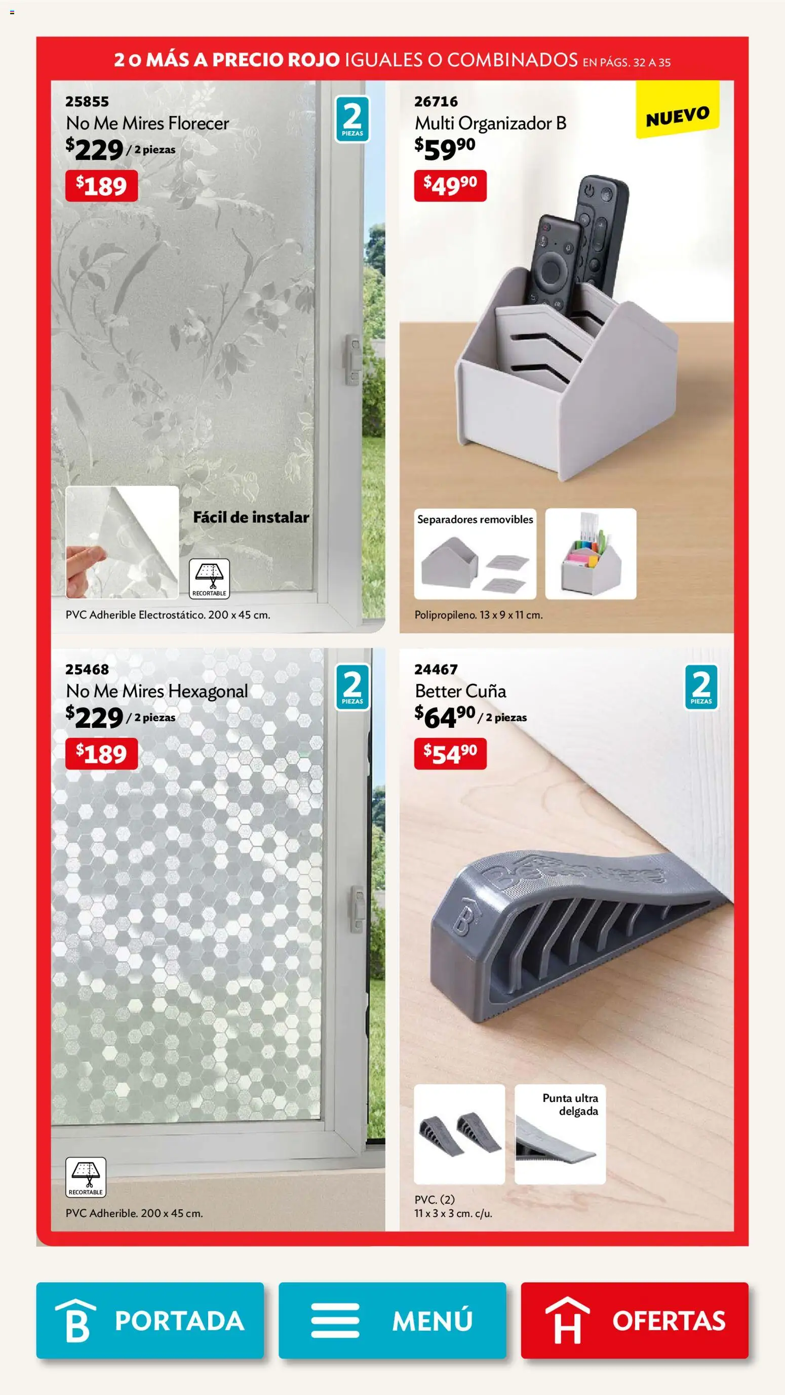 Nuevas ofertas de Betterware válidas en toda la República Mexicana desde el 02/02/2026. ¡Encuentra las mejores ofertas en Betterware campaña 2 2026! | Página: 34 | Productos: Organizador, Cuna