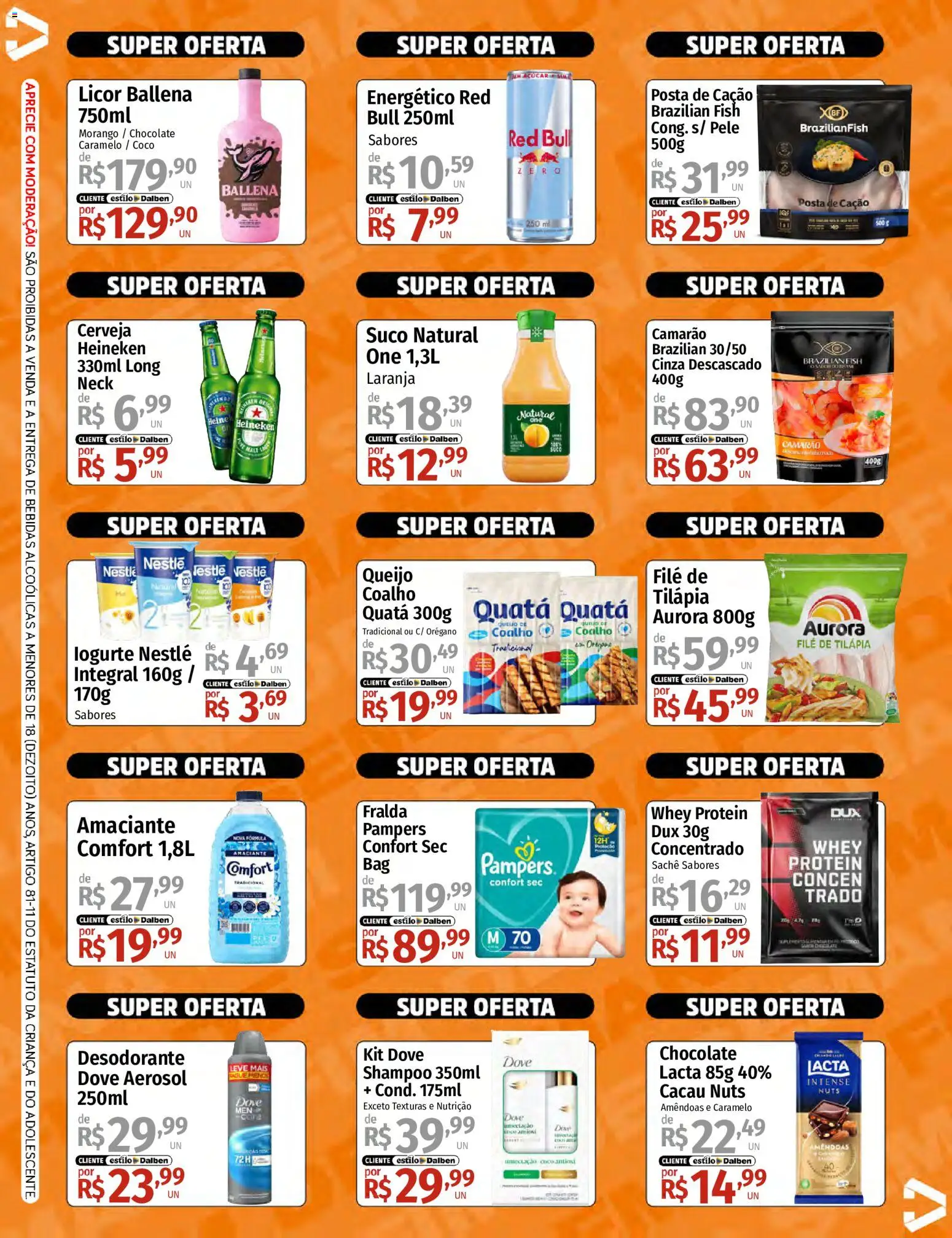 Supermercado Dalben Folheto - válido de 31/07/2026 | Página: 2 | Produtos: Coco, Cerveja, Açúcar, Whey protein