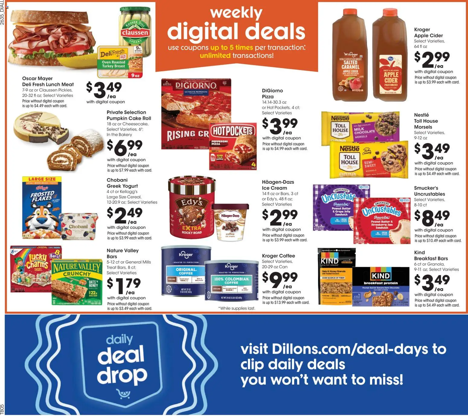 Dillons Weekly Ad - valid from 09/30/2026 | Page: 2 | Products: Milk, Yogurt, Coffee, Peanut butter