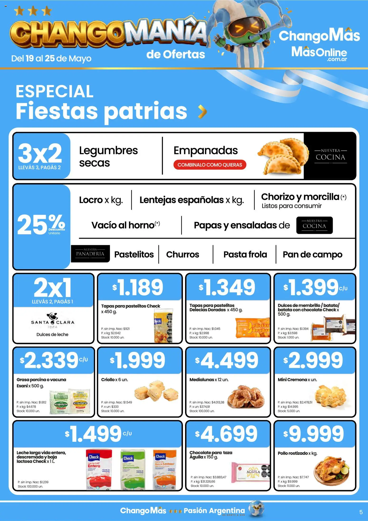 Changomas ofertas │ válido desde el 19.05.2026 | Página: 5 | Productos: Cocina, Leche, Chorizo, Chocolate