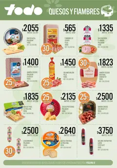 Vista previa Supermercados TODO - Ofertas válido desde el 02.06.2026 | Página: 8 | Productos: Jamón cocido, Queso, Salame, Cerdo