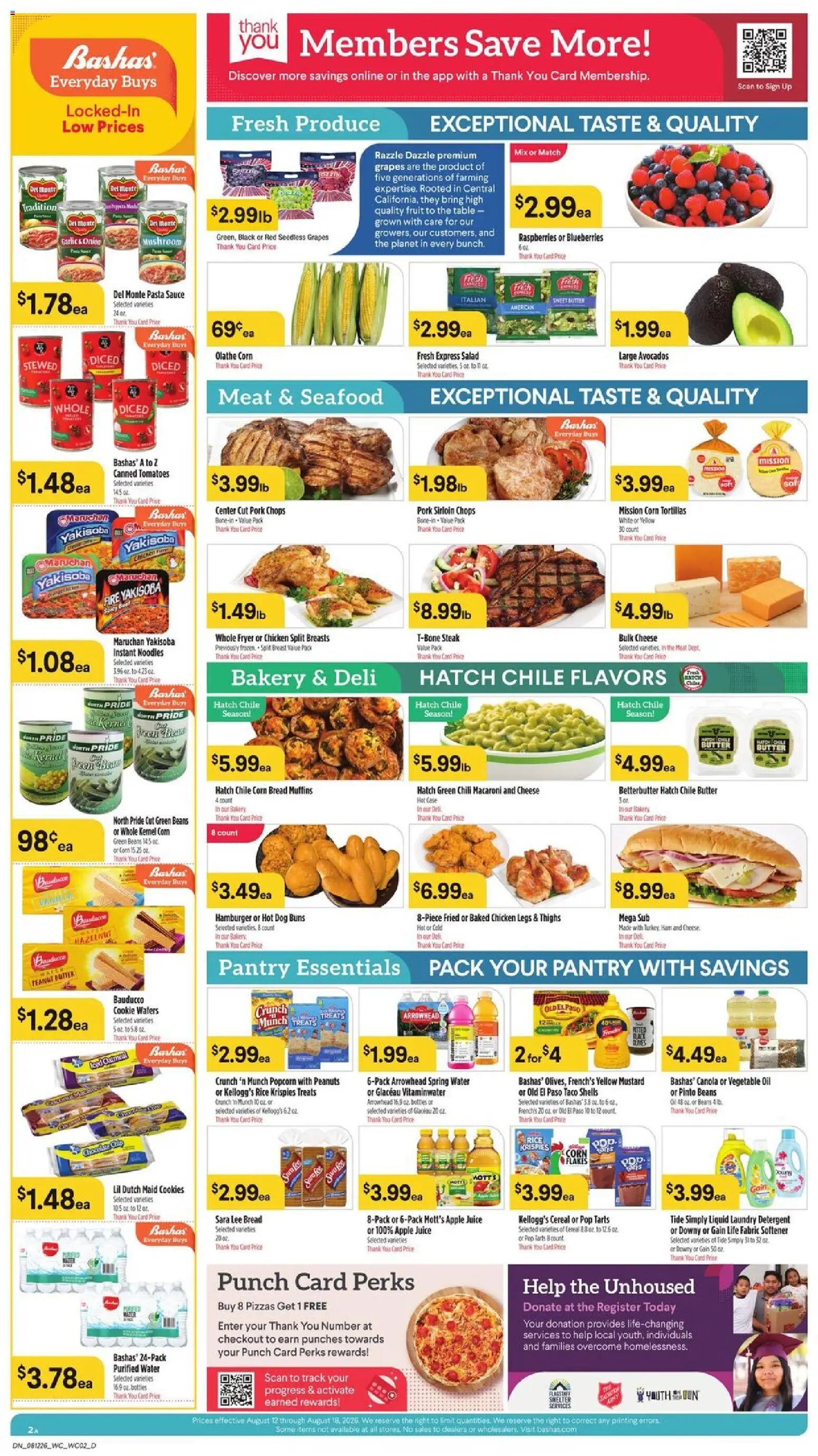 Basha's Dine - valid from 08/12/2026 | Page: 2 | Products: Hamburger, Ham, Cookies, Cereal