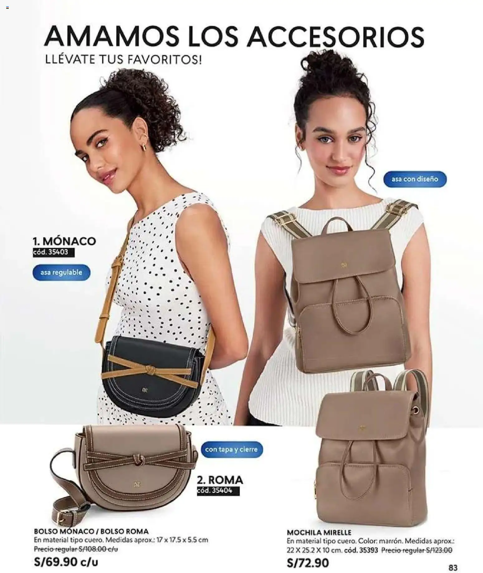 Catálogo CyZone válido desde 22/08/2026 | Página: 83 | Productos: Tapa, Bolso, Mochila