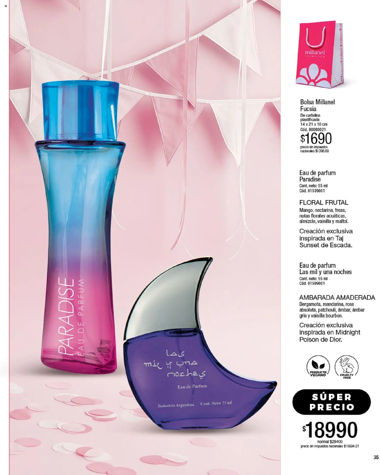 Millanel catálogo │ válido desde el 14/09/2026 | Página: 35 | Productos: Bolsa, Vainilla