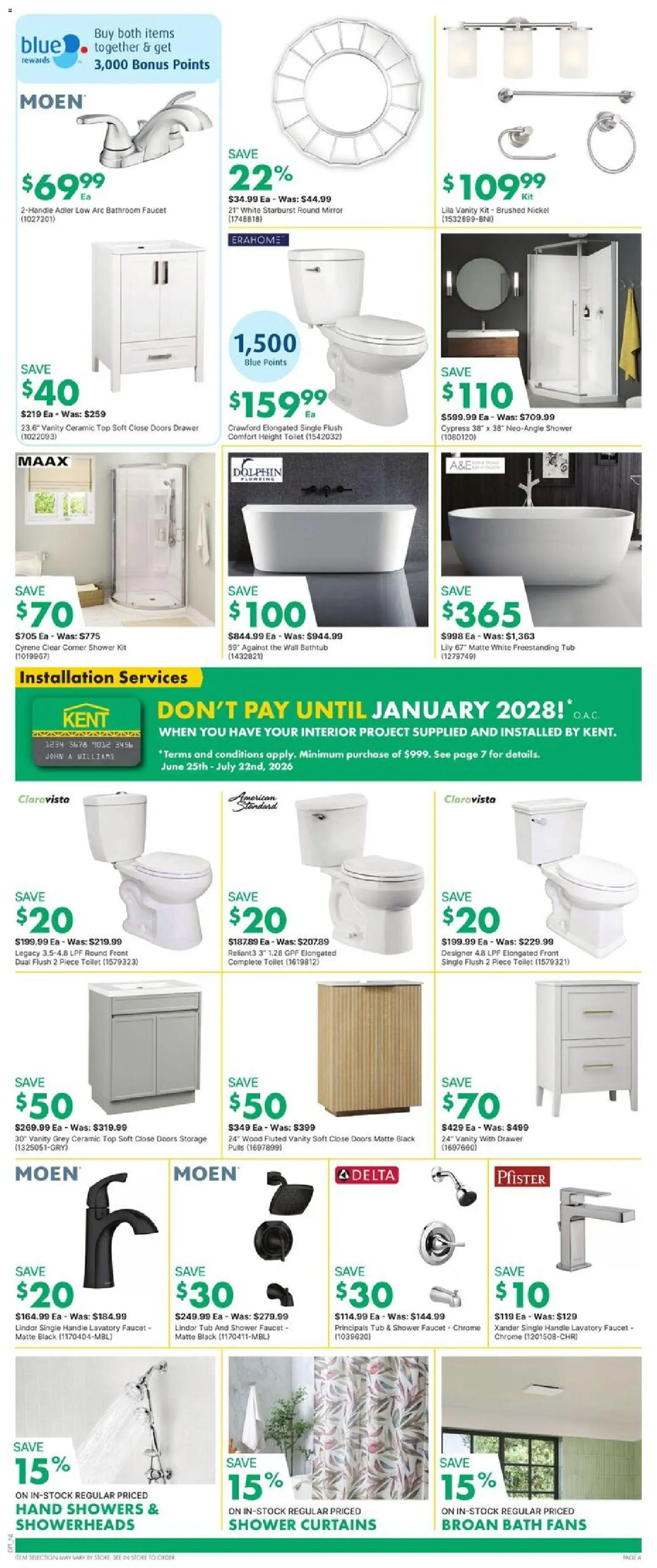 Kent flyer valid from Jul 9, 2026 | Page: 5 | Products: Bath, Shower, Mirror