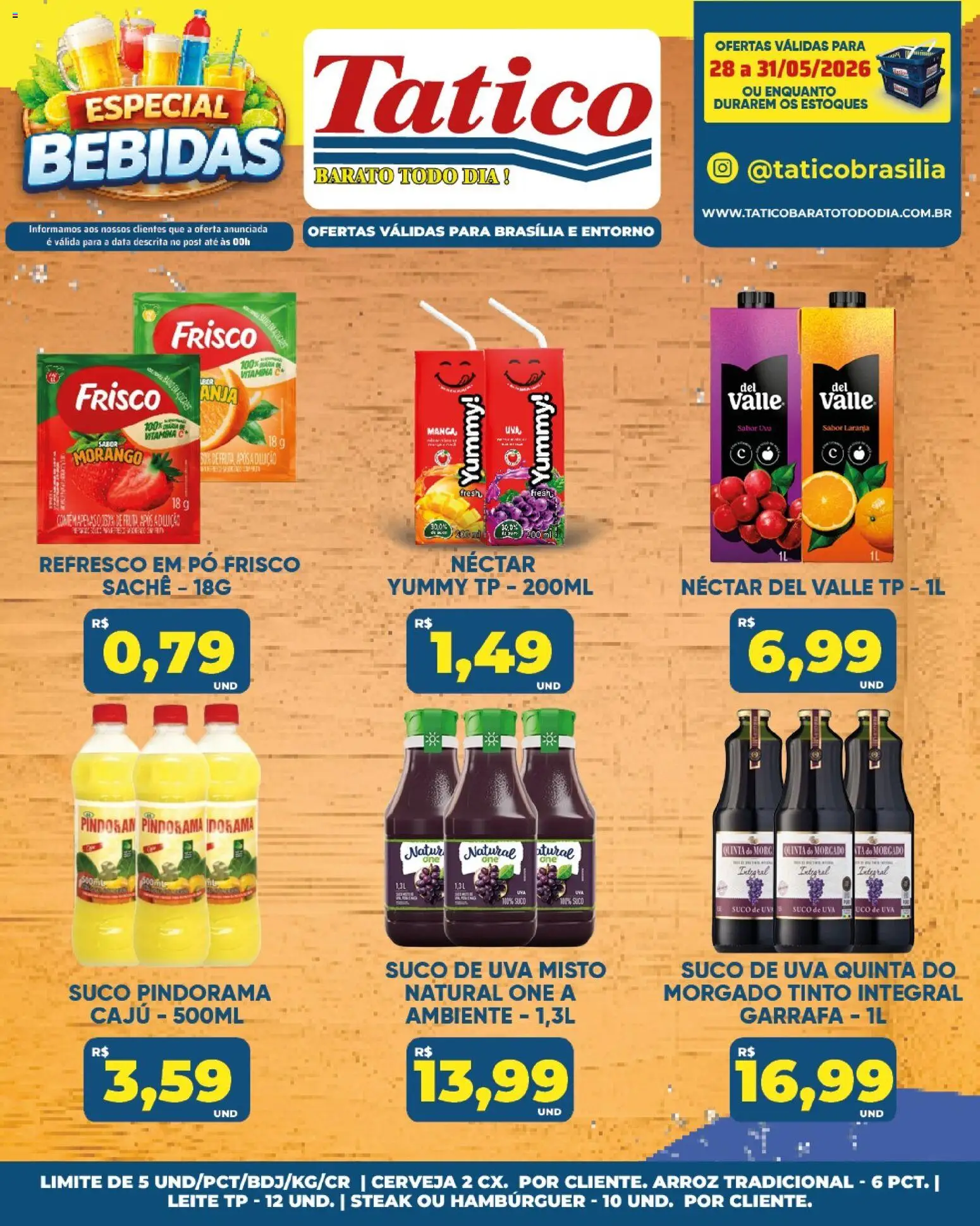 Tatico Folheto - válido de 30.05.2026 | Página: 32 | Produtos: Frisco, Pó, Suco, Hambúrguer