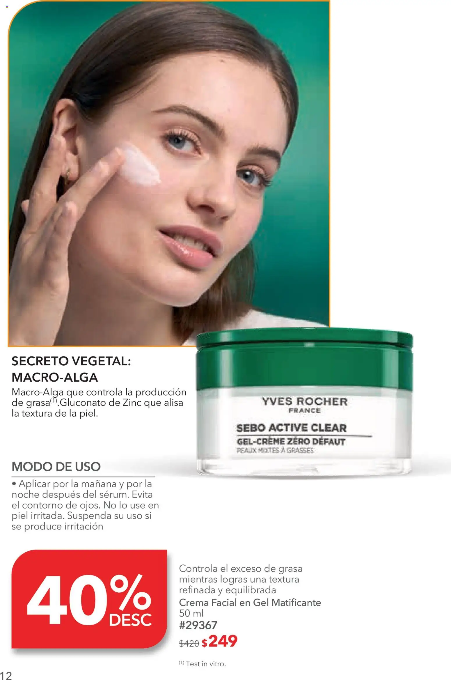Nuevas ofertas de Yves Rocher válidas en toda la República Mexicana desde el 14/07/2026. ¡Encuentra las mejores ofertas en Yves Rocher campaña 10 2026! | Página: 12 | Productos: Crema, Contorno, Crema facial