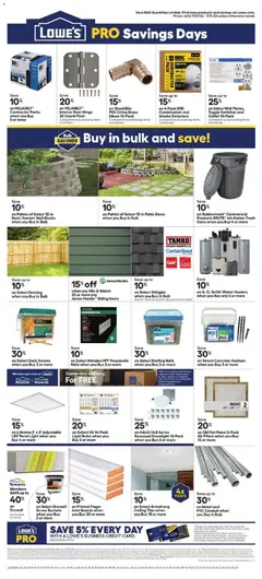Preview of Lowe's weekly ads valid from 07/20/2026 | Page: 2 | Products: Hinge, Desk, Water, Weight