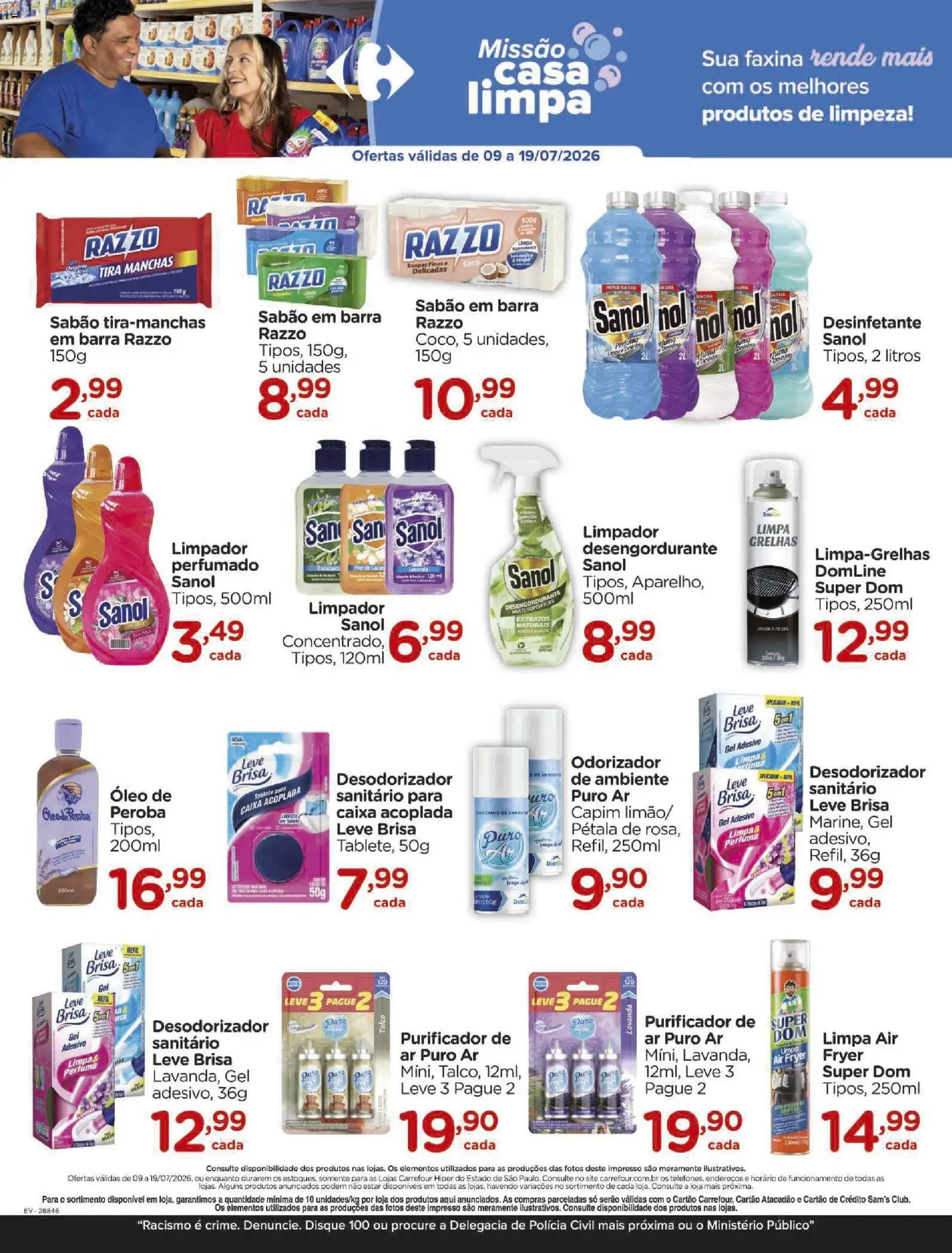 Carrefour Folheto - válido de 09/07/2026 | Página: 8 | Produtos: Talco, Sabão em barra, Tira manchas, Óleo