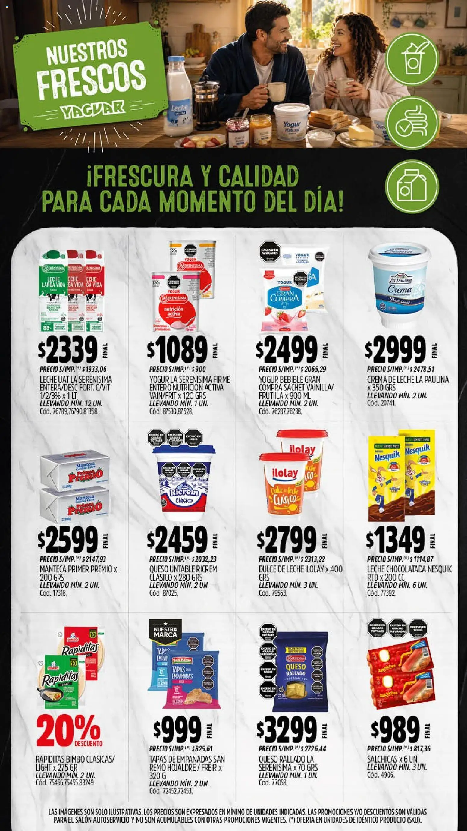 Yaguar - Oferta Semanal Mendoza │ válido desde el 07/09/2026 | Página: 9 | Productos: Queso rallado, Manteca, Yogur, Salchichas