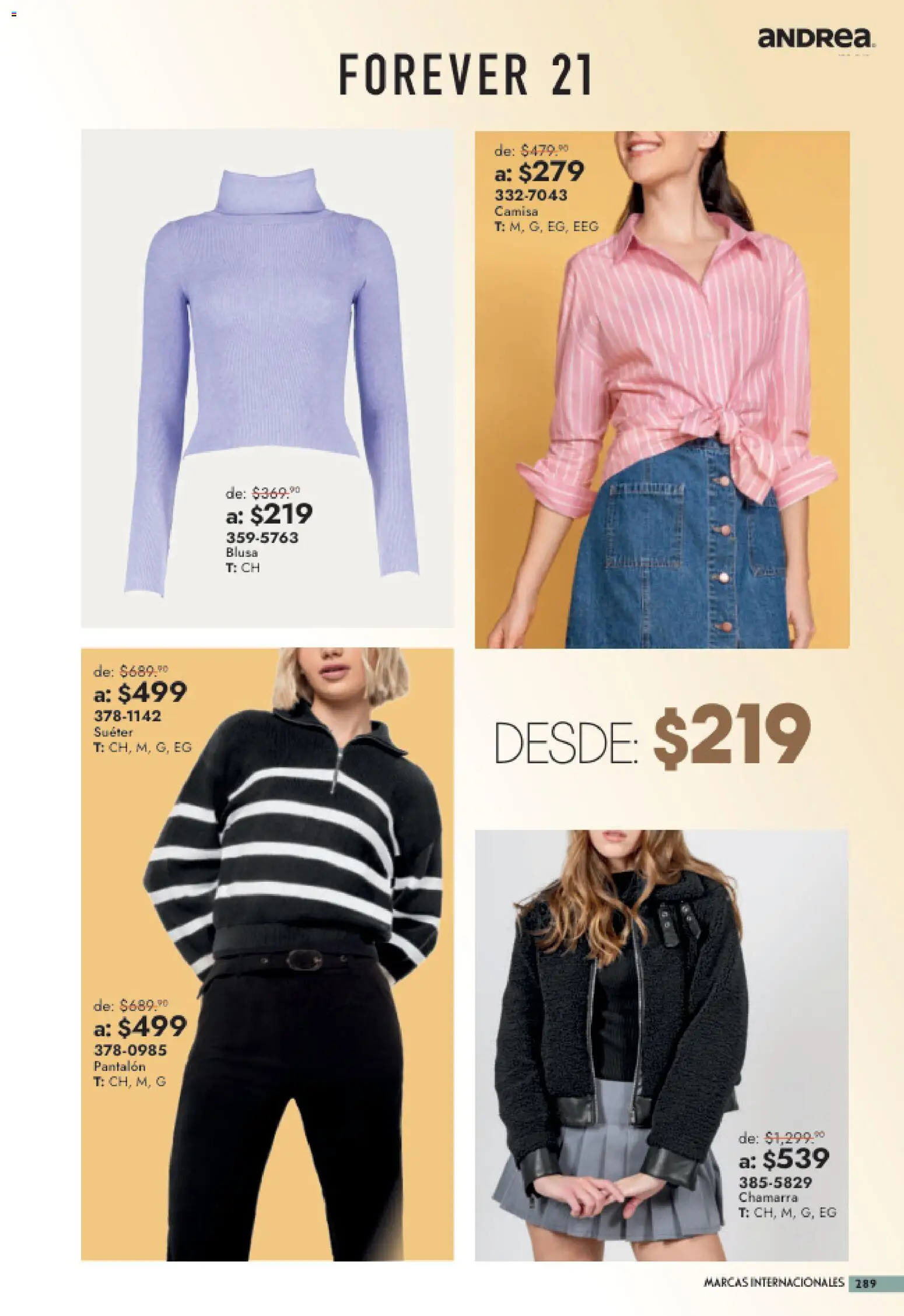 Nuevas ofertas de Andrea válidas en toda la República Mexicana desde el 26/07/2026. ¡Encuentra las mejores ofertas en Andrea catálogo Outlet! | Página: 289